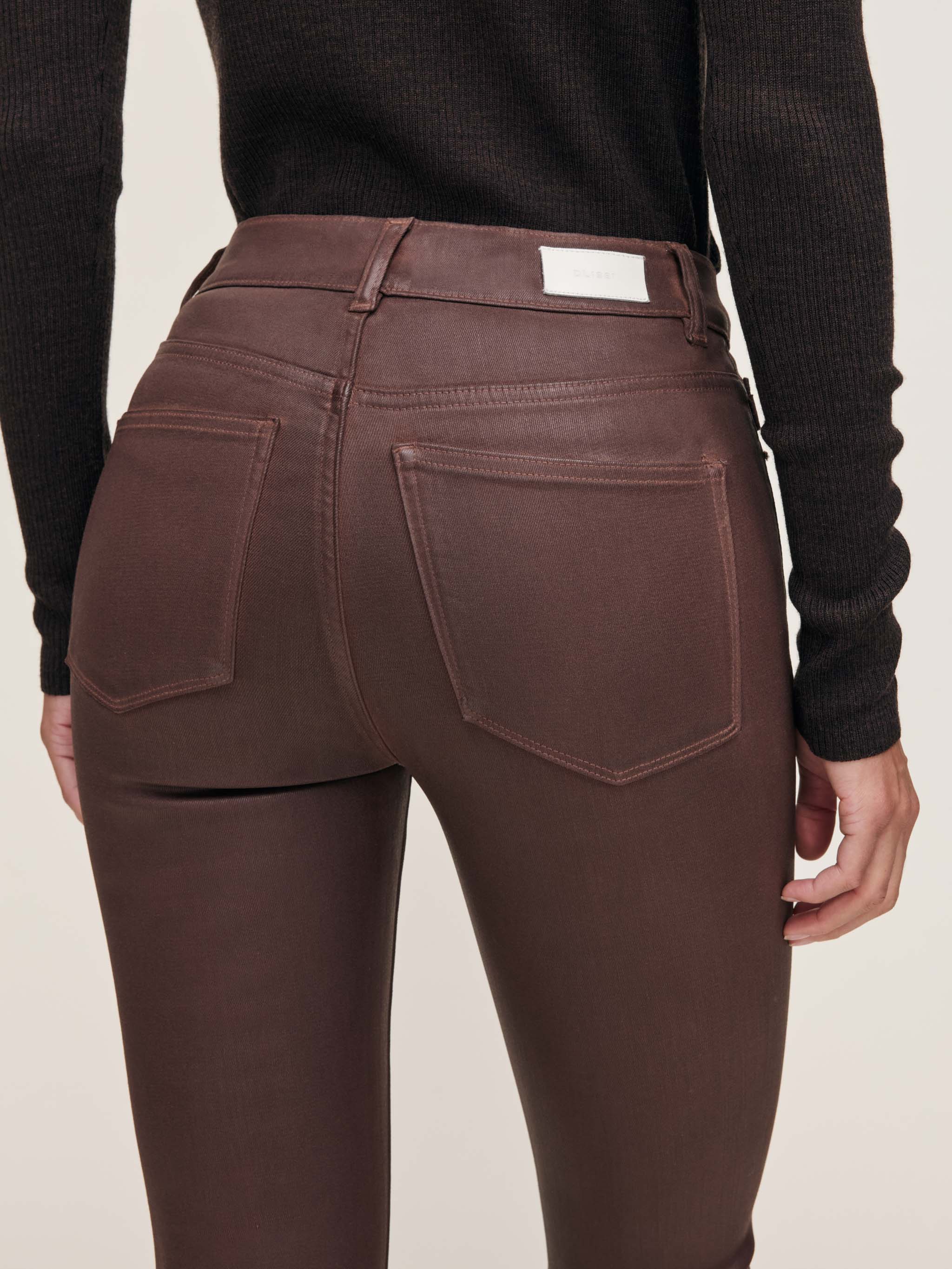 Bridget Boot High Rise Instasculp Crop Jeans - Toffee Coated