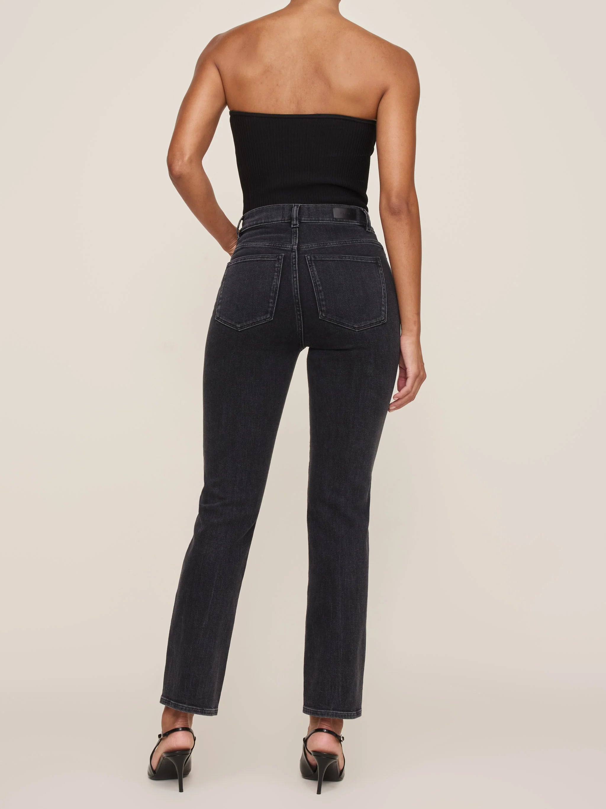 Halle Strait Petite High Rise Instasclupt 25" - Nightshade
