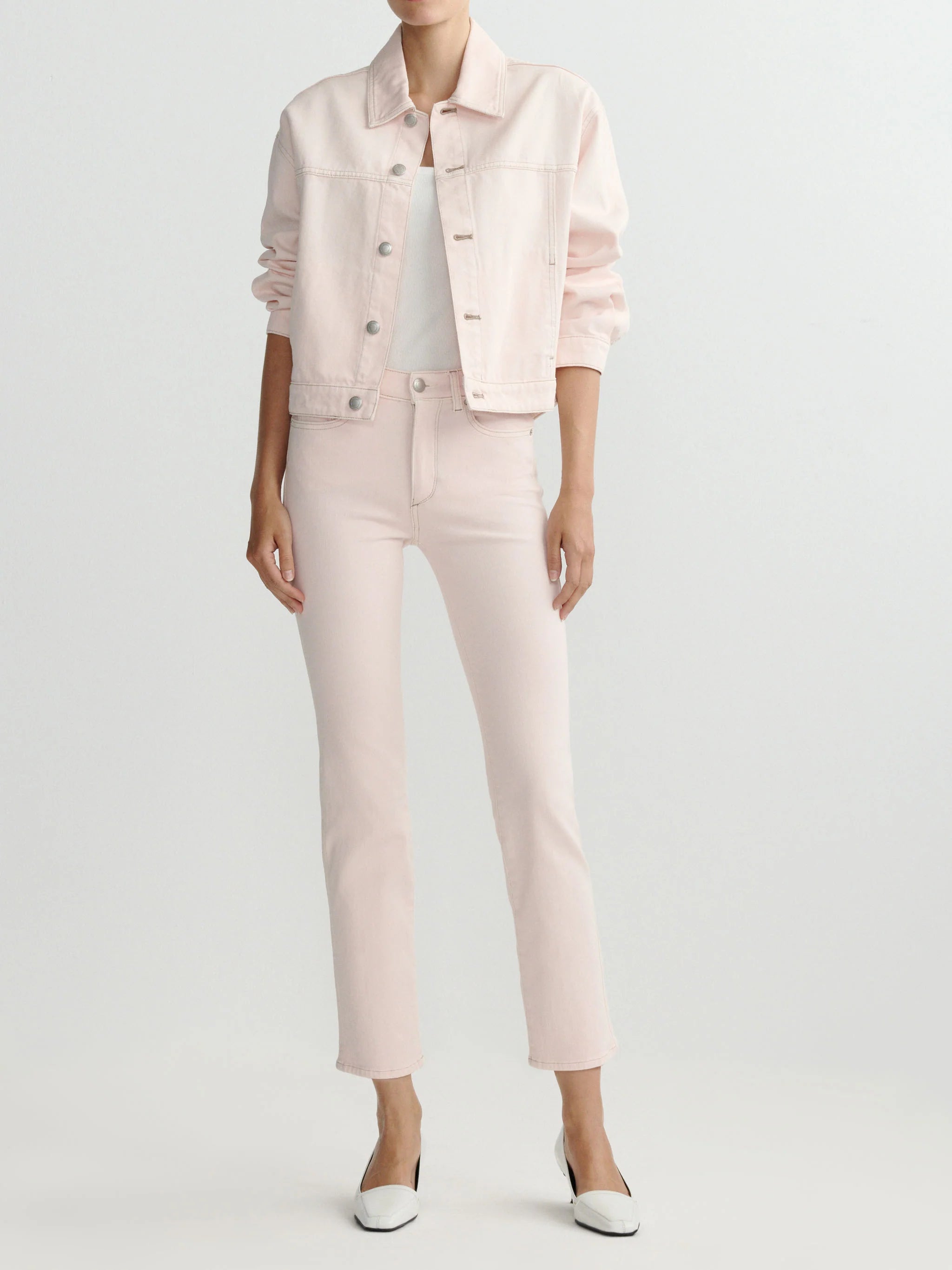 Mara Straight Mid Rise Instasculpt™ Ankle Jeans - Ballet