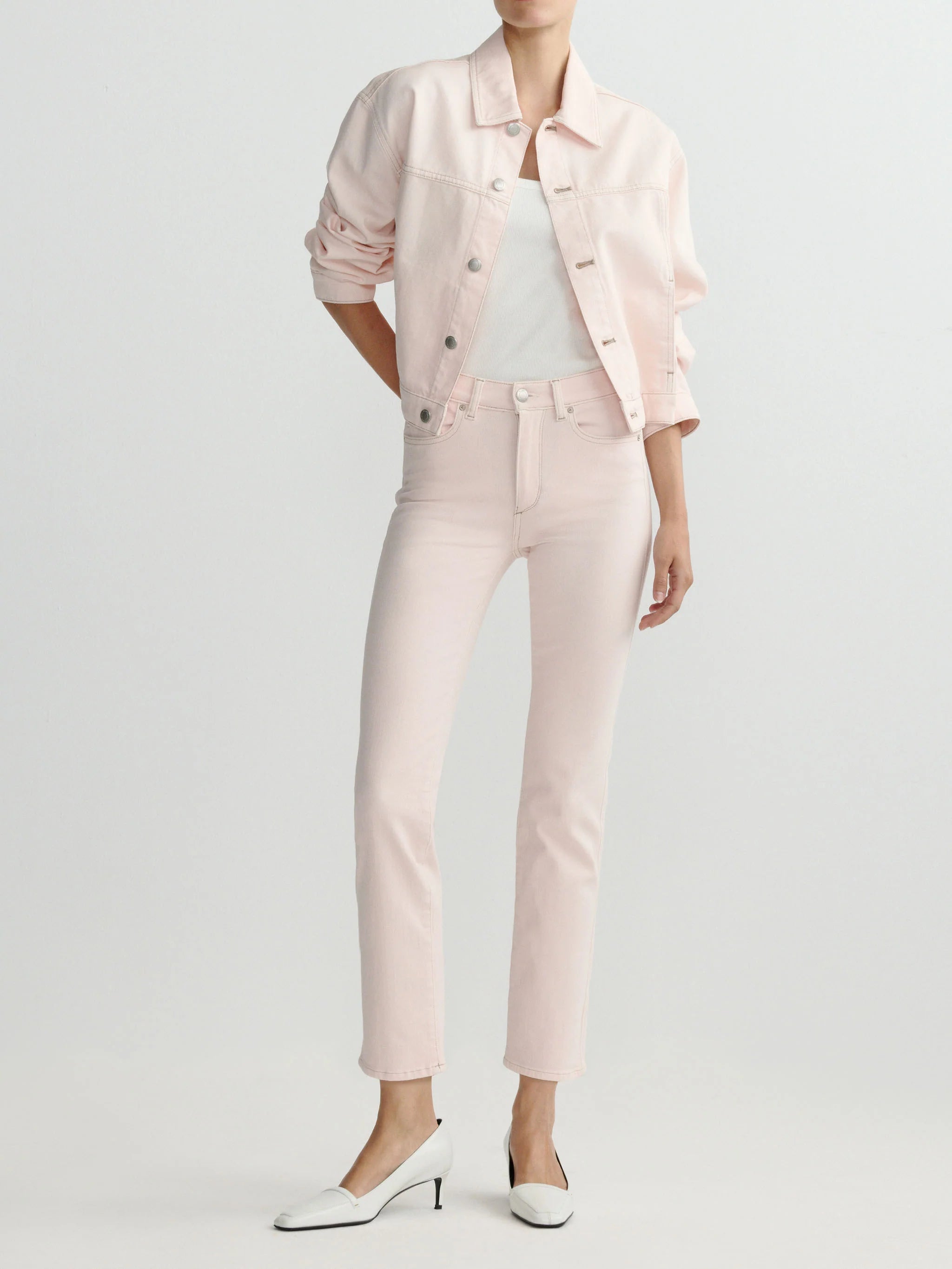 Mara Straight Mid Rise Instasculpt™ Ankle Jeans - Ballet