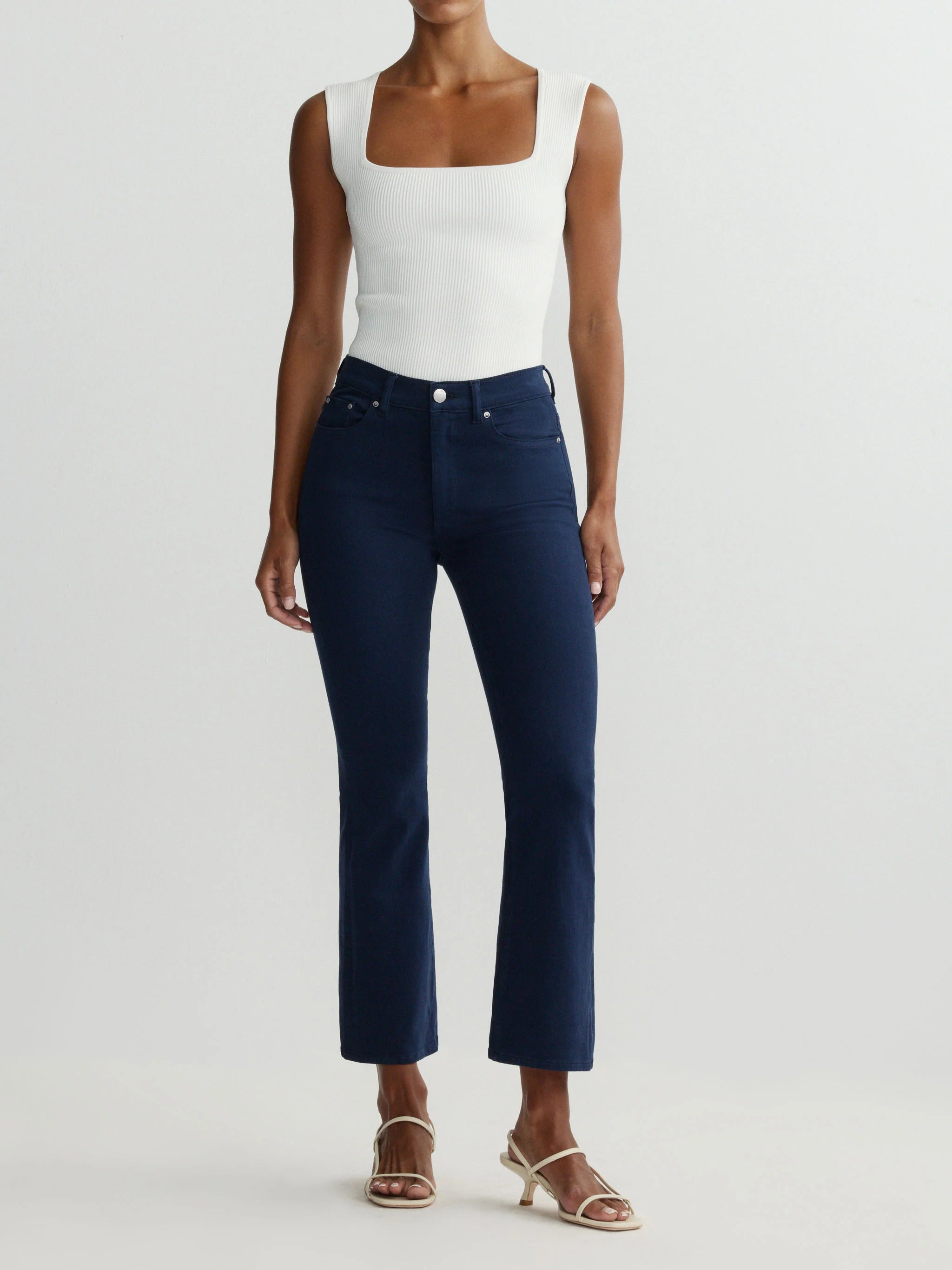 Bridget Boot High Rise Instasculpt Crop Jeans - Bright Navy