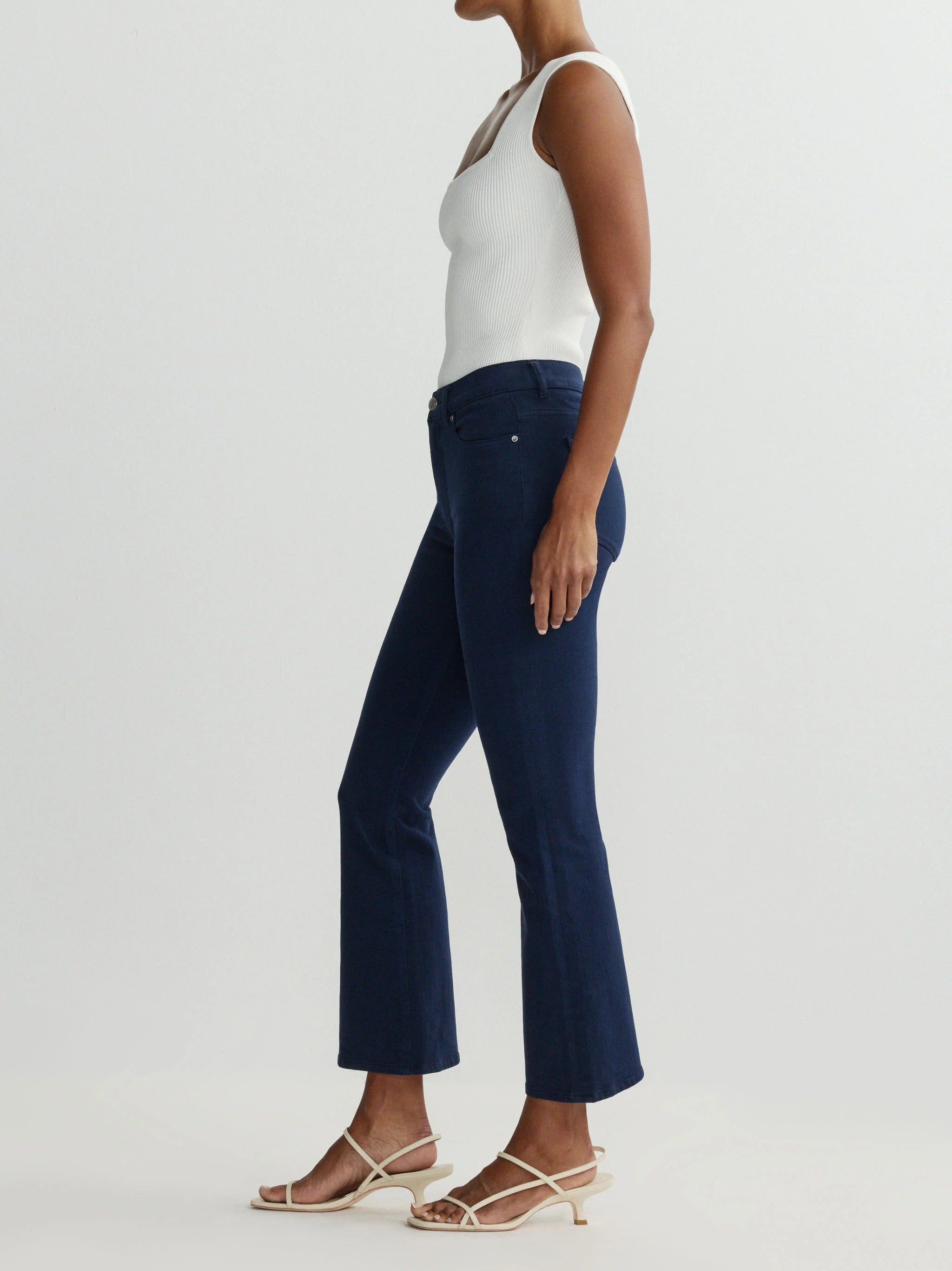 Bridget Boot High Rise Instasculpt Crop Jeans - Bright Navy