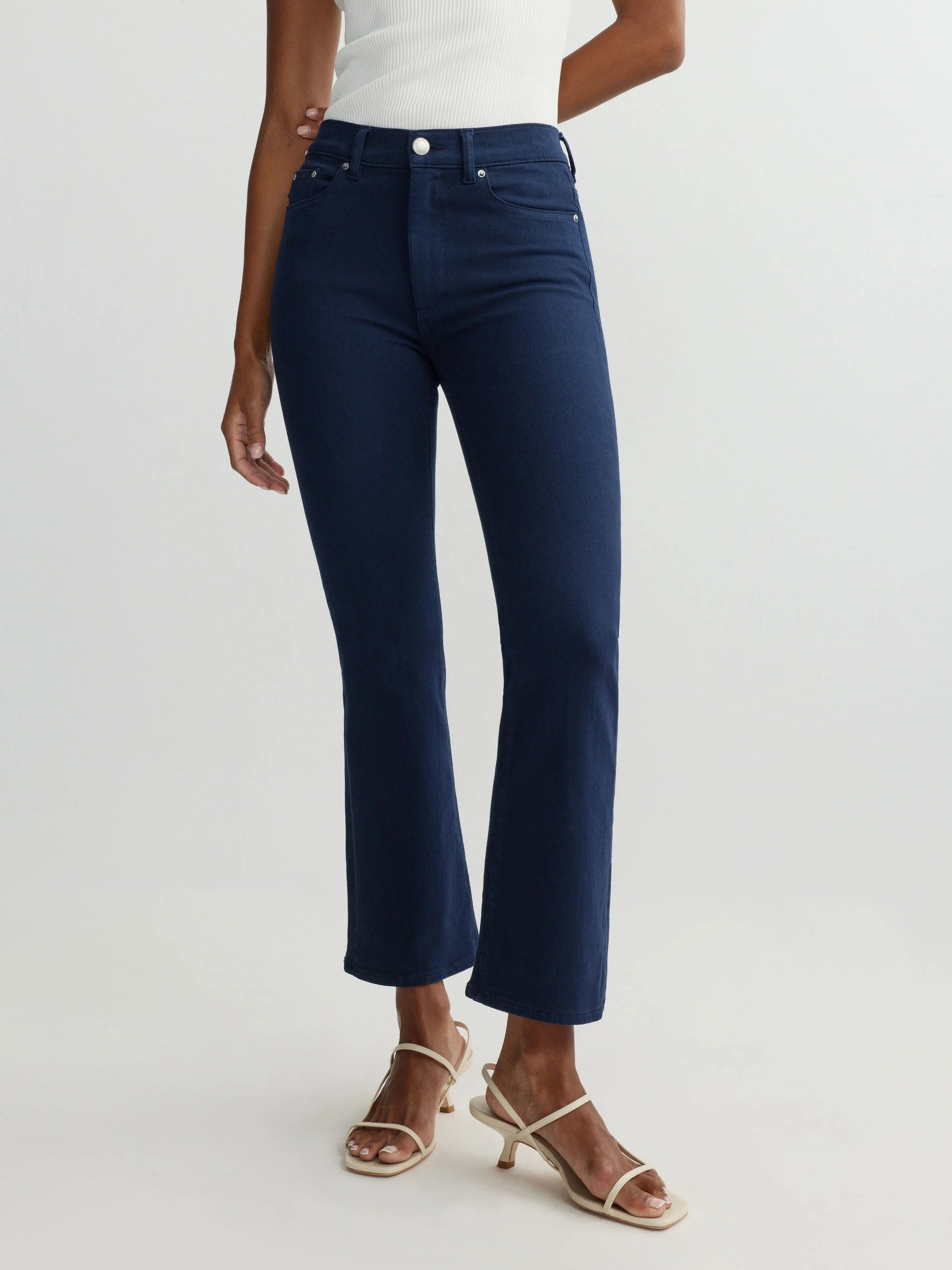 Bridget Boot High Rise Instasculpt Crop Jeans - Bright Navy