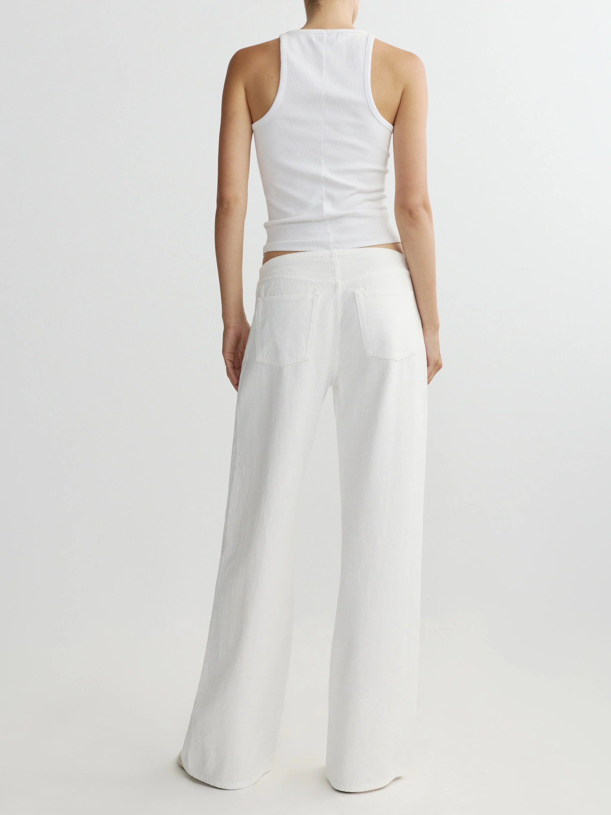 Sienna Low-Slung Wide Leg Relaxed 31” Jeans - White Aura