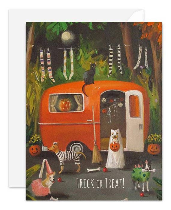 JANET HILL STUDIO - The Dogs Of Halloween Card