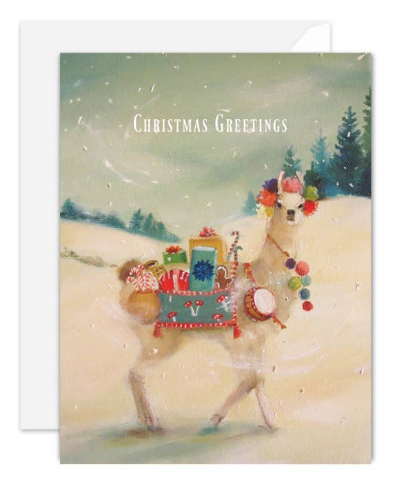 JANET HILL STUDIO - The Northern Christmas Llama Card
