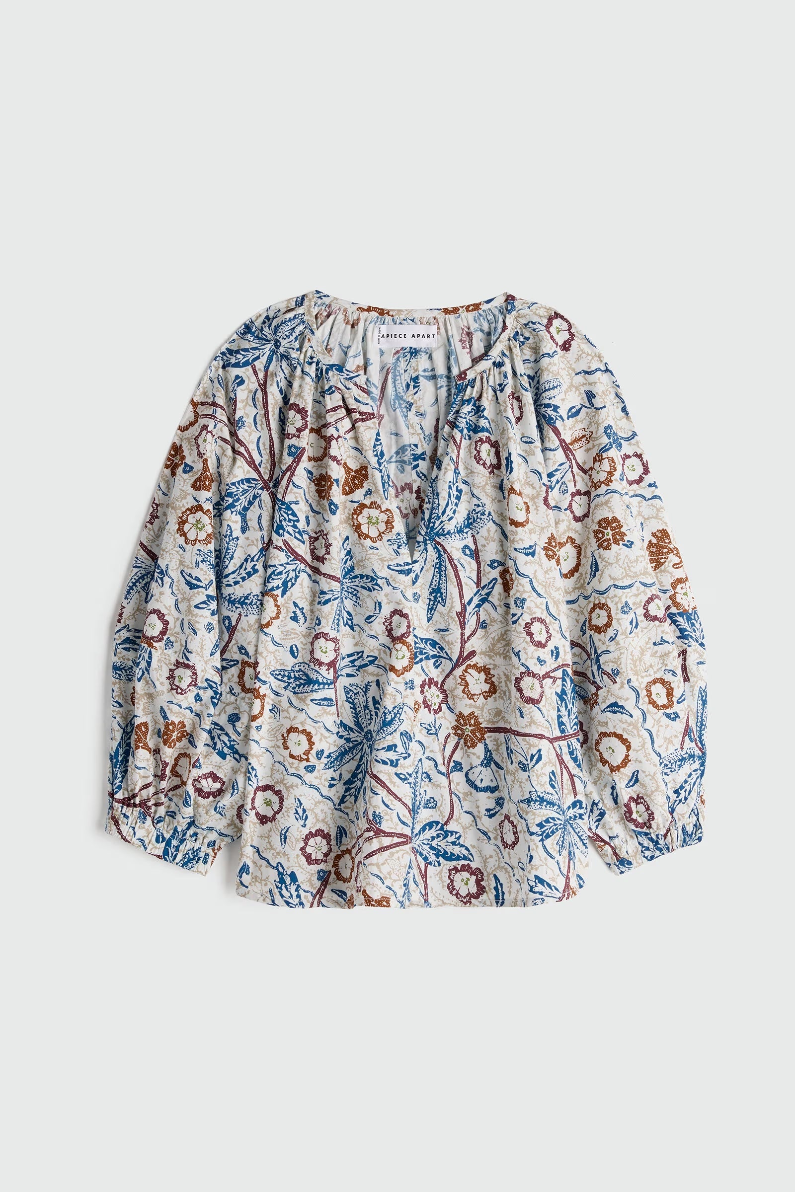 Nele Lantern Sleeve Top - Earthly Delights Batik