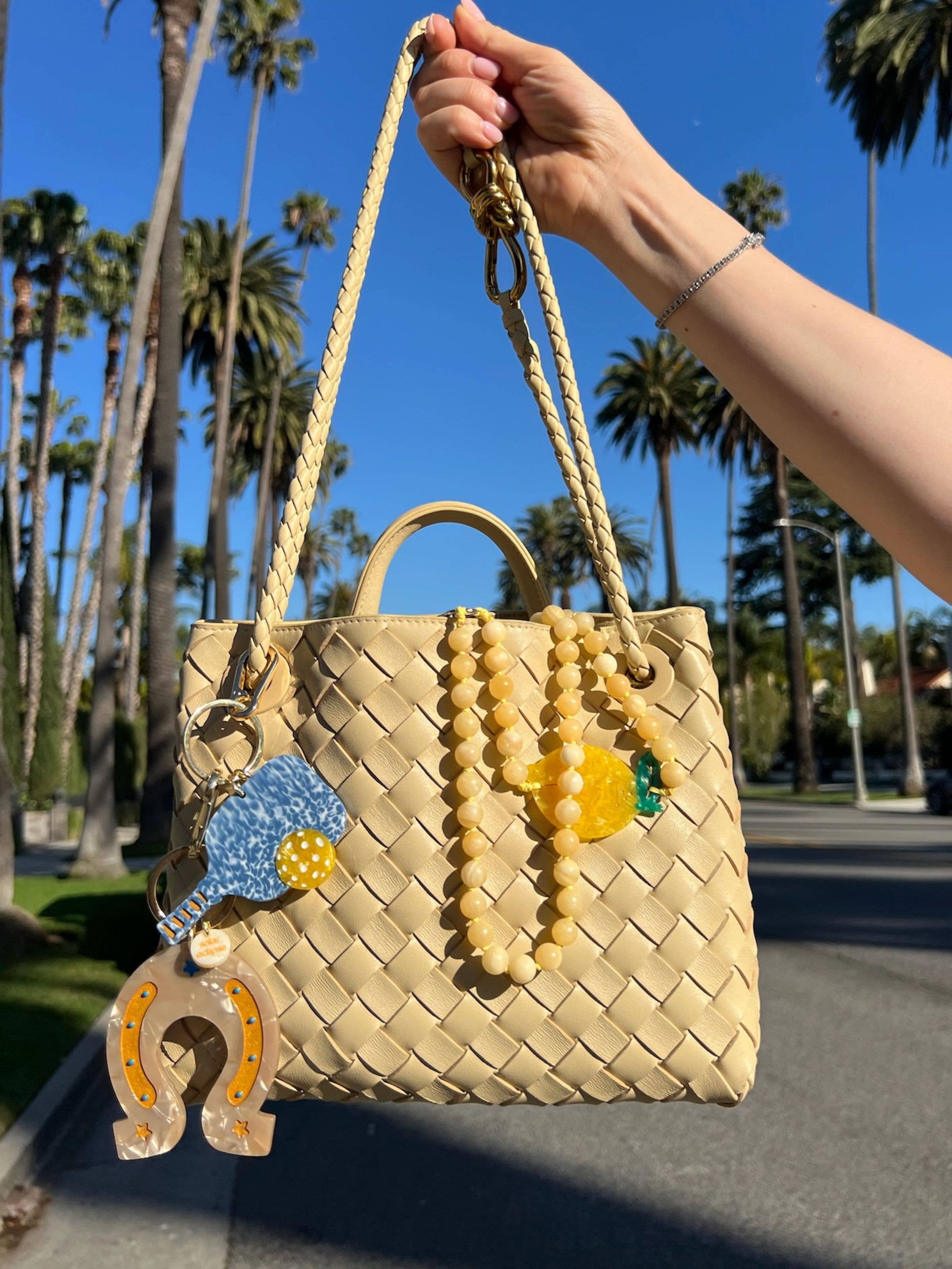 Solar Eclipse - Hand-painted Pickleball Bag Charm & Keychain | Eco-Friendly