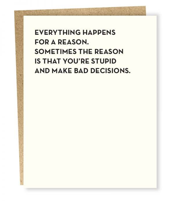 Sapling Press - #113: Bad Decisions Card