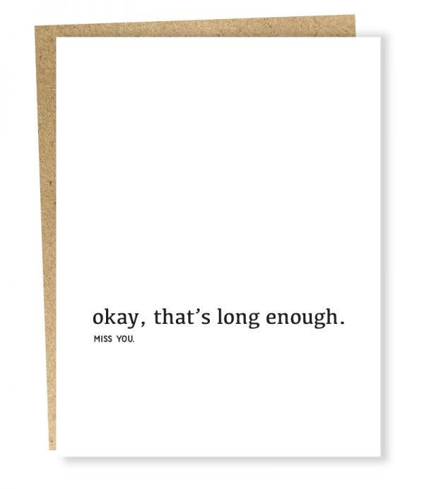 Long Enough Card