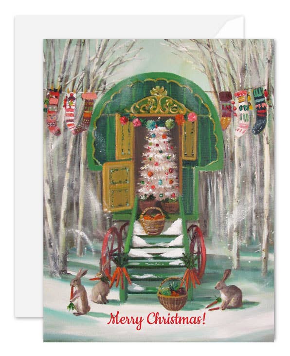 JANET HILL STUDIO - Christmas Caravan Card