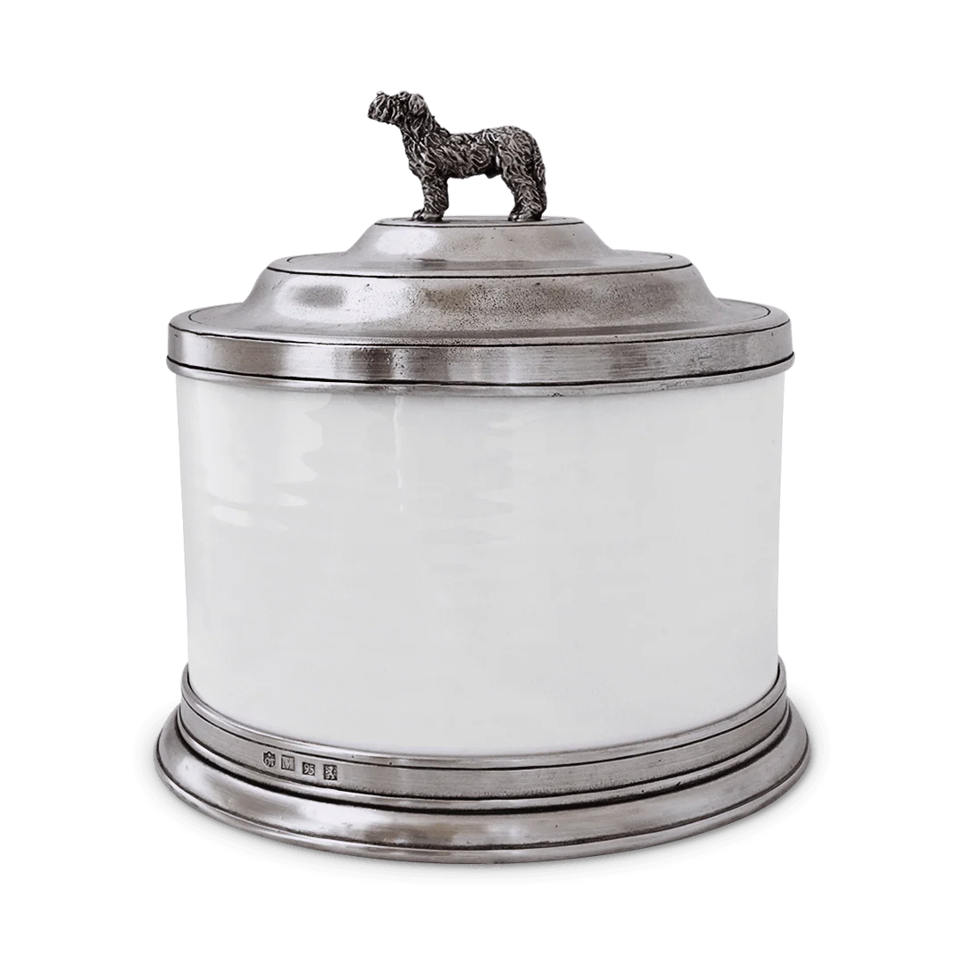 Convivio Cookie Jar with Dog Finial