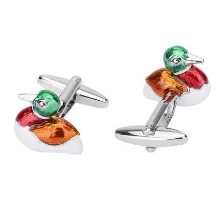Golf Tee and Ball Cufflinks - Mallard Duck Cufflinks