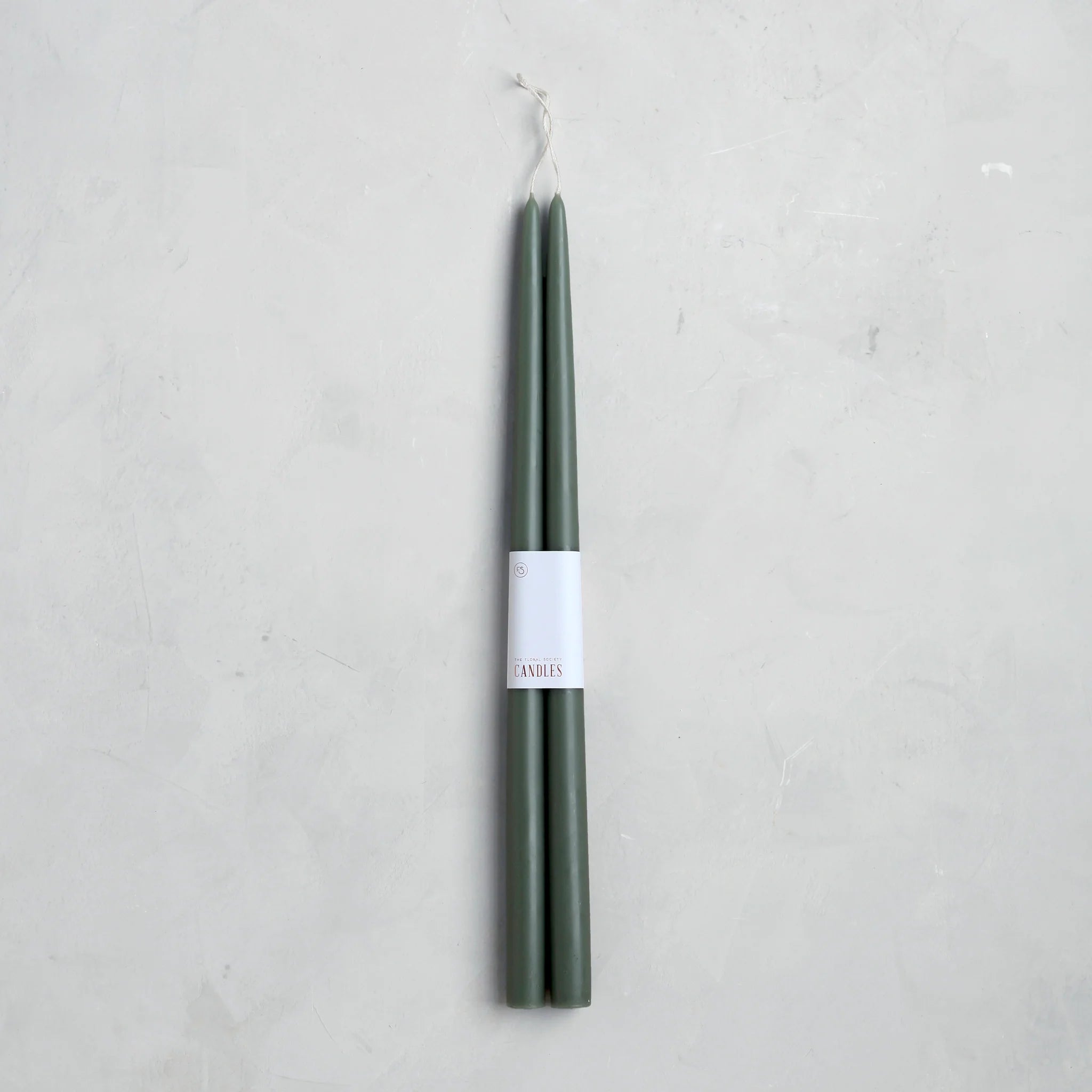 Dipped Taper Candles - Moss