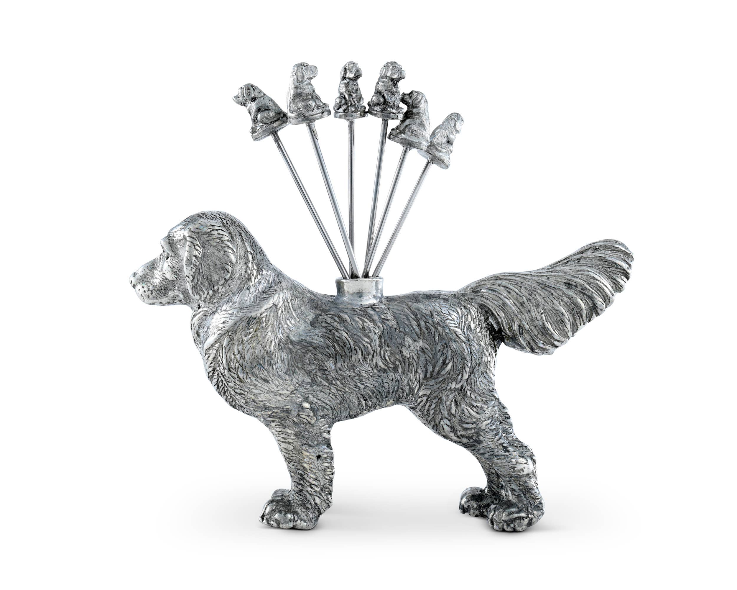 Pewter Cheese Picks - Retriever