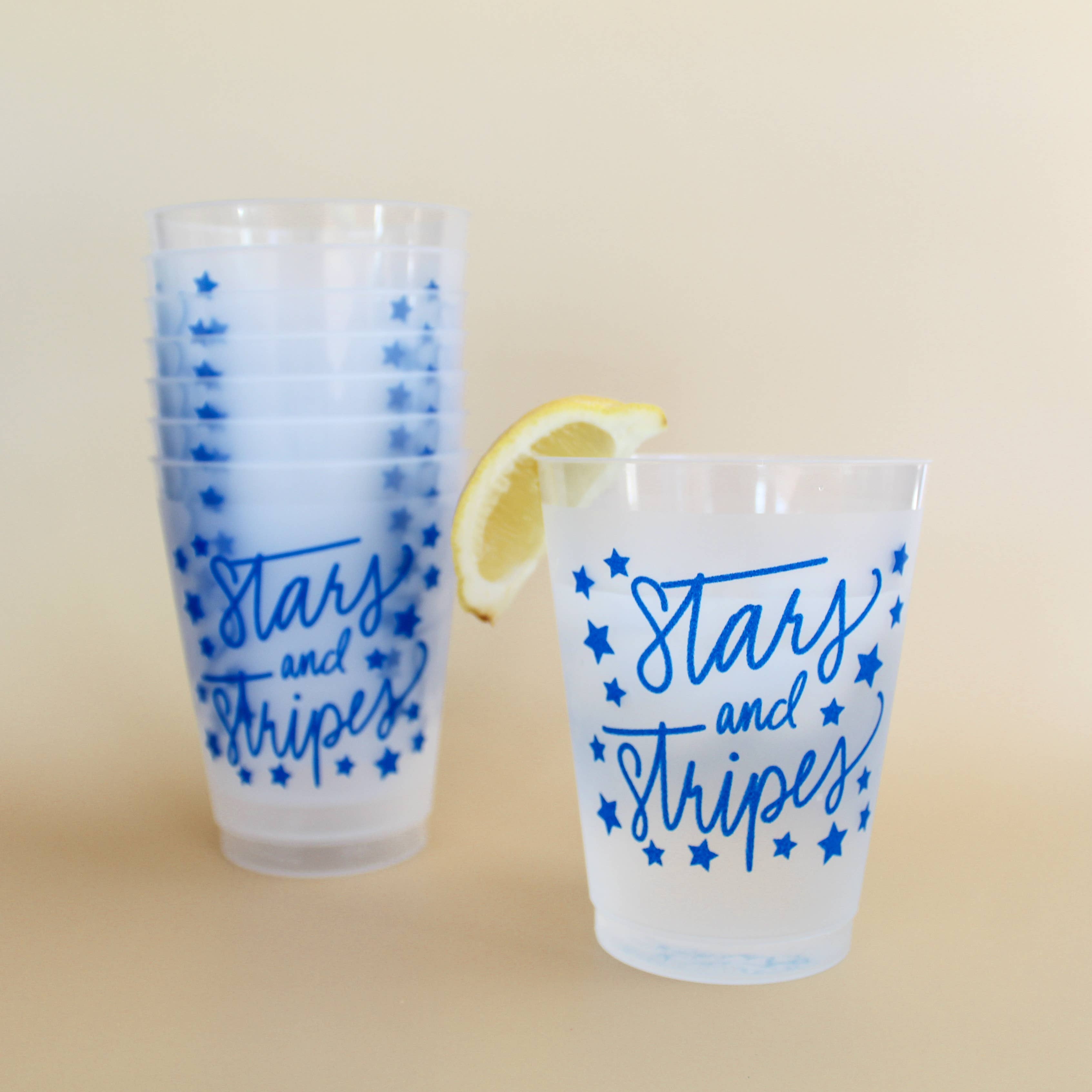 Birdie Mae Designs - Stars & Stripes | July 4 Frosted Acrylic 16 oz Cup Set of 8
