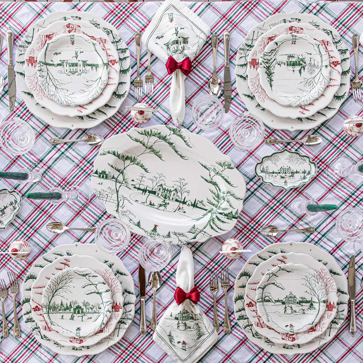 Country Estate Winter Frolic Mug Set of 2 - Evergreen