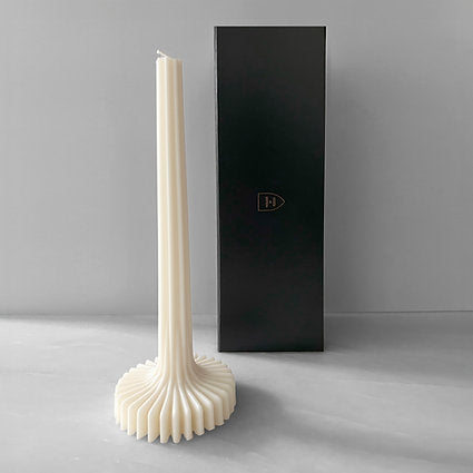Fluted Taper Candle - Heirloom + Argan