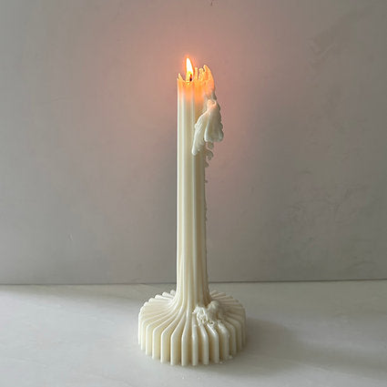 Fluted Taper Candle - Heirloom + Argan