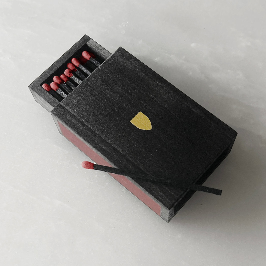 European Pine Matchboxes - Black Lacquer