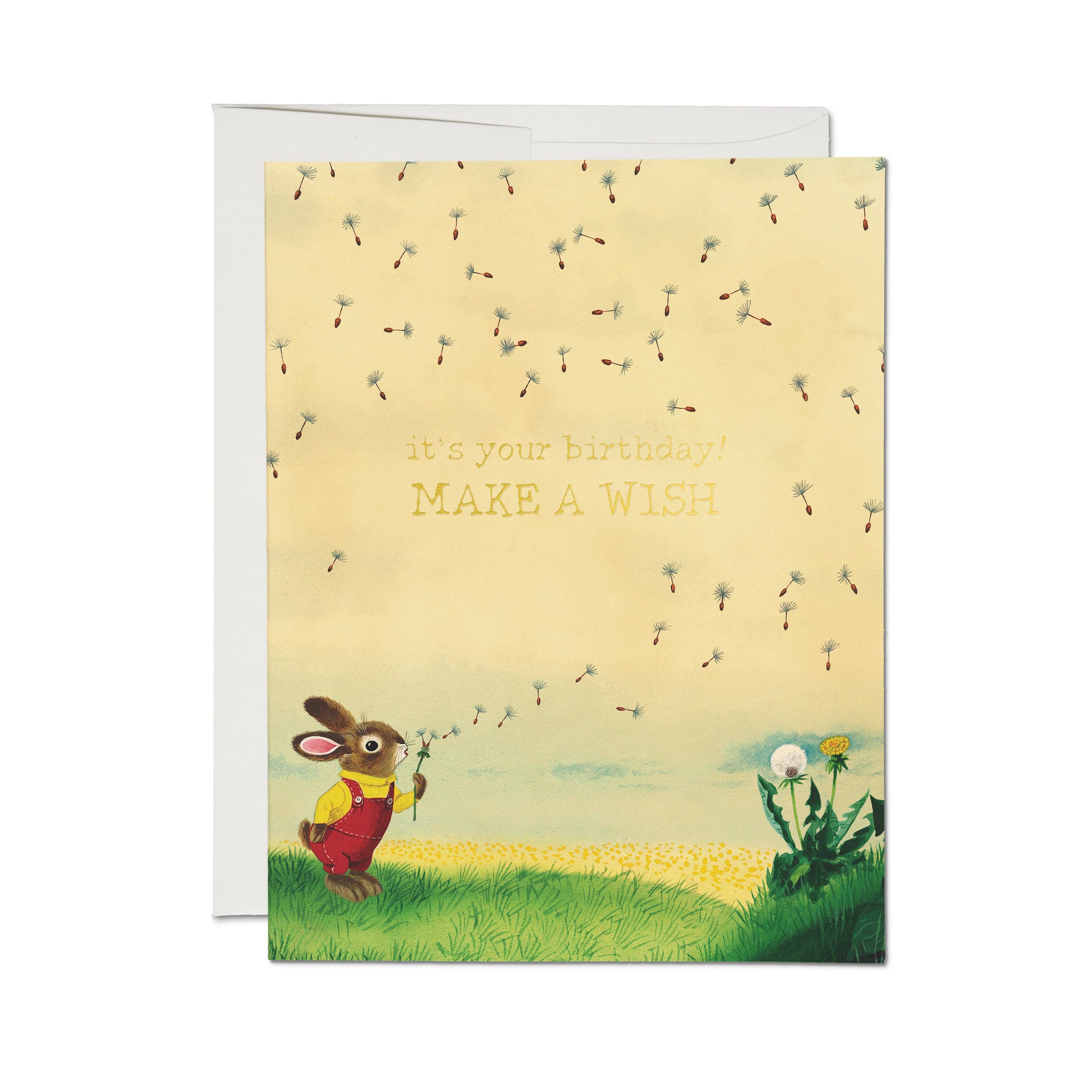 Richard Scarry Bunny and Dandelion Card