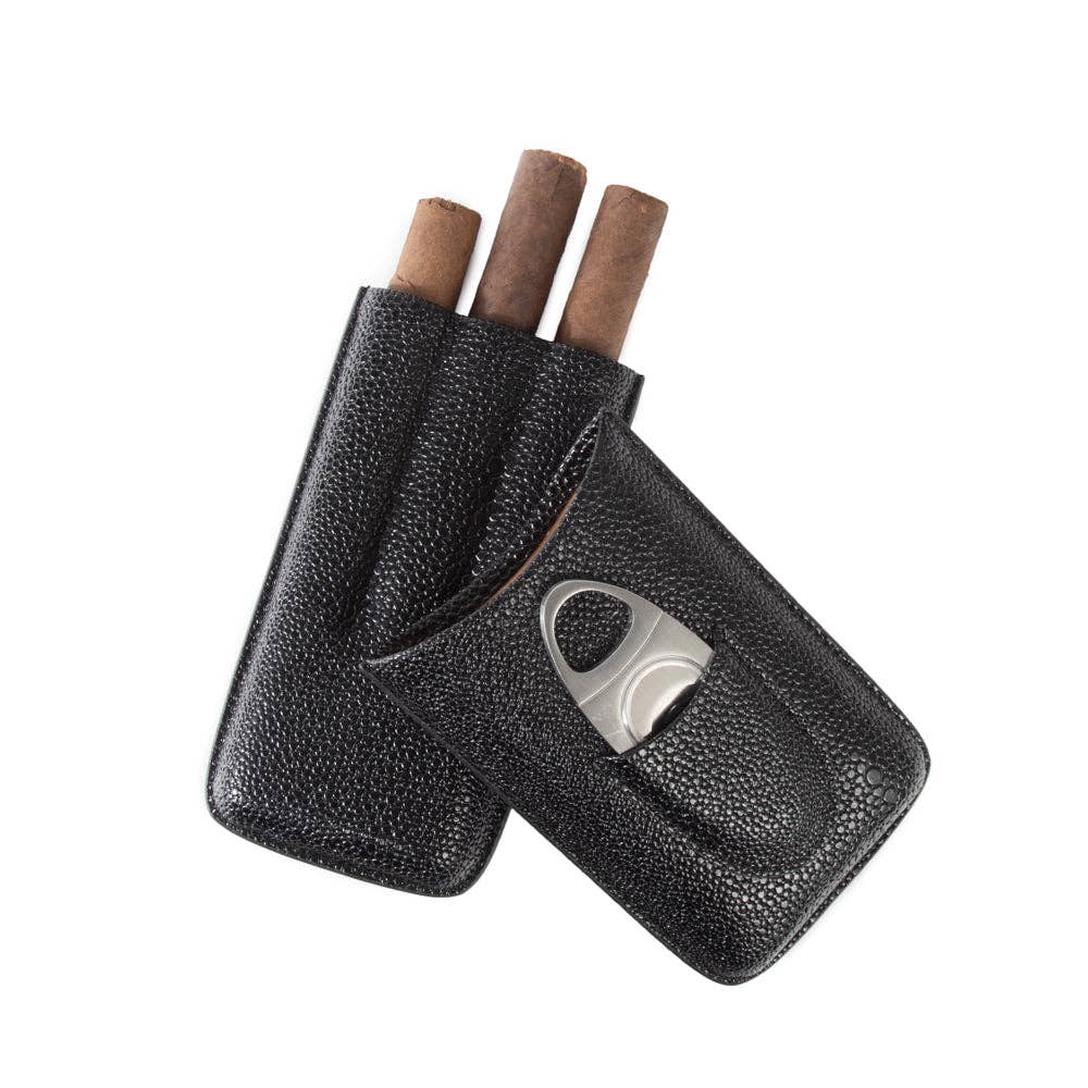 Simon Stingray Cigar Case - Black