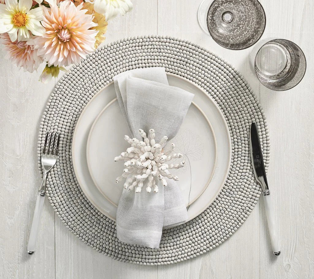 Watercolor Stripe Napkin Set/4 - Gray