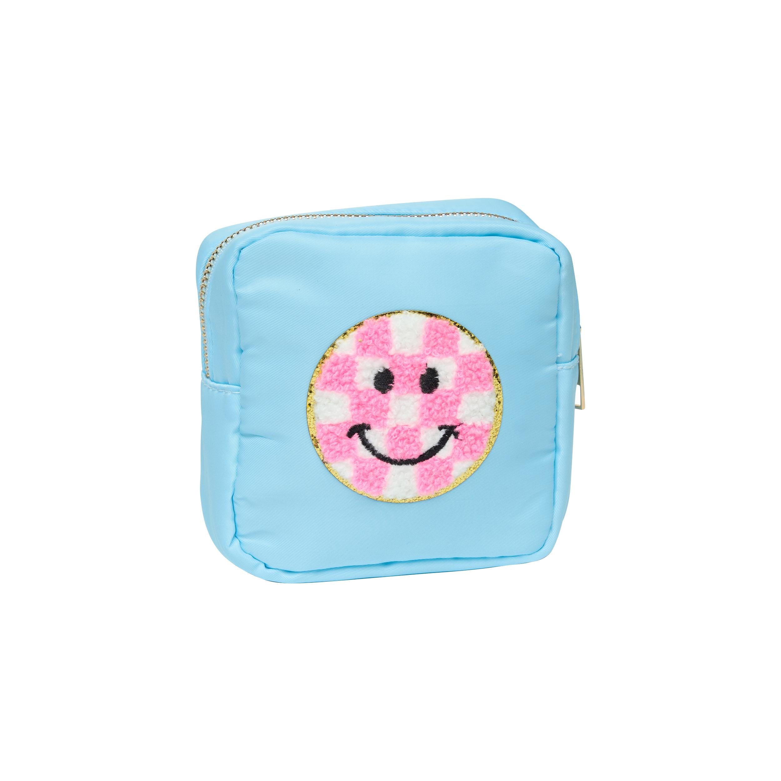 Small Nylon Pouch with Patch - Blue