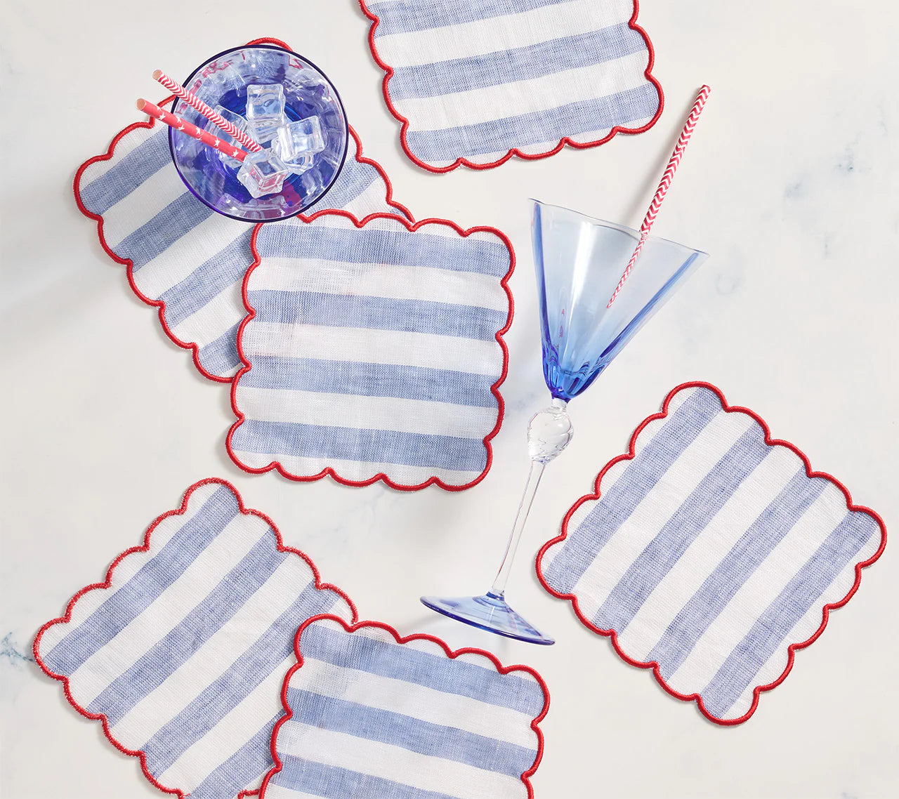 Amalfi Cocktail Napkins Boxed Set of 6