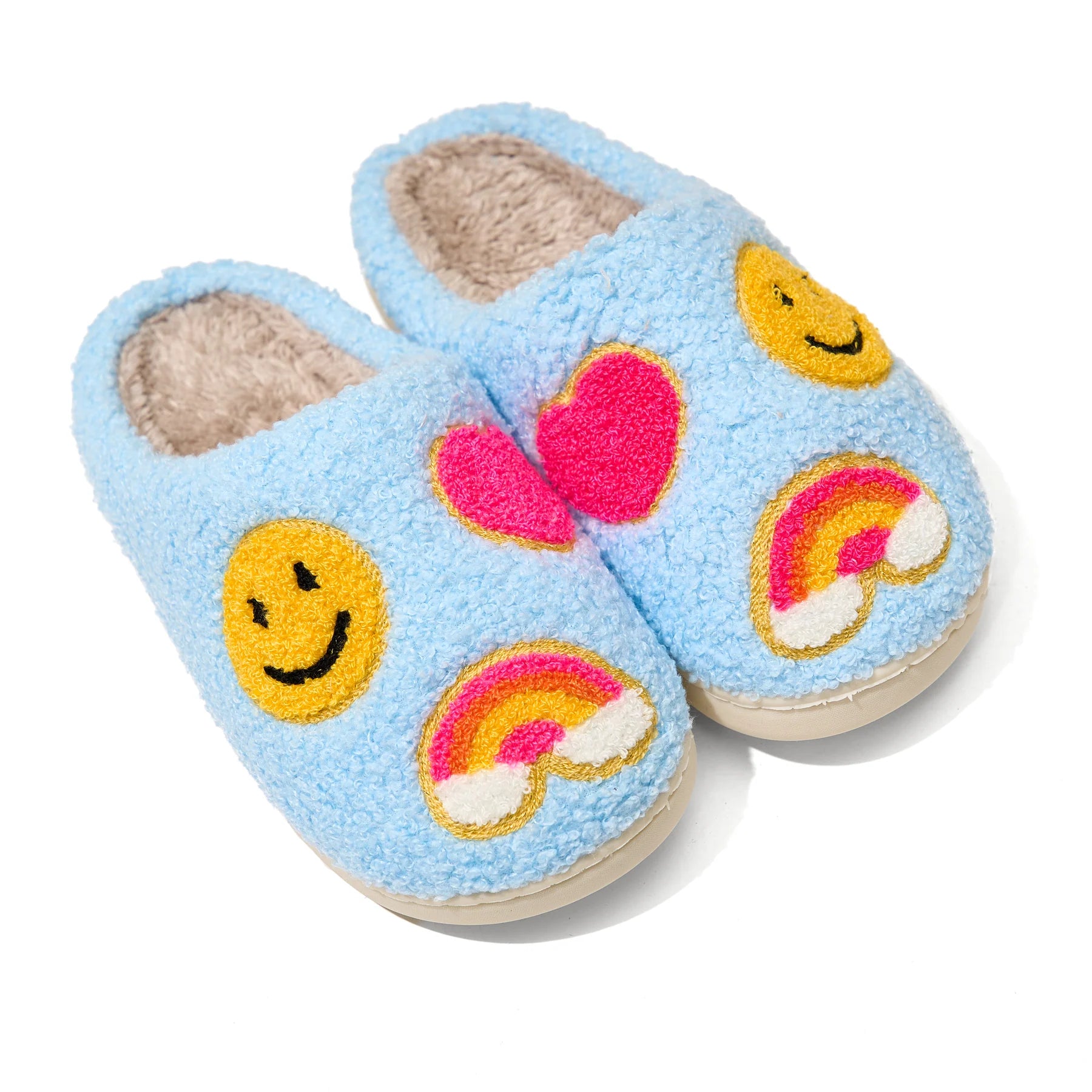 Sky Blue Emoji Slippers