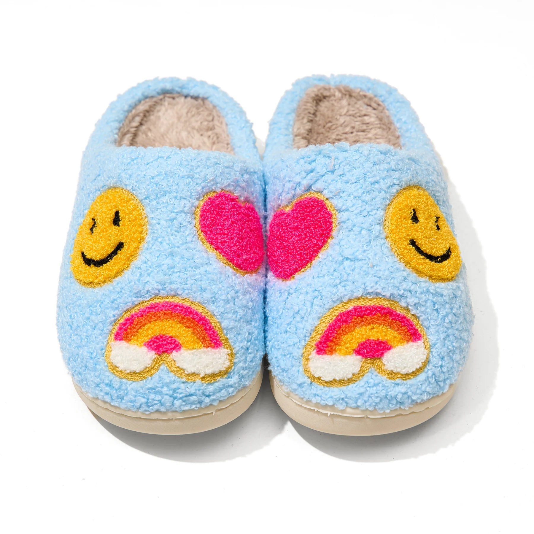 Sky Blue Emoji Slippers