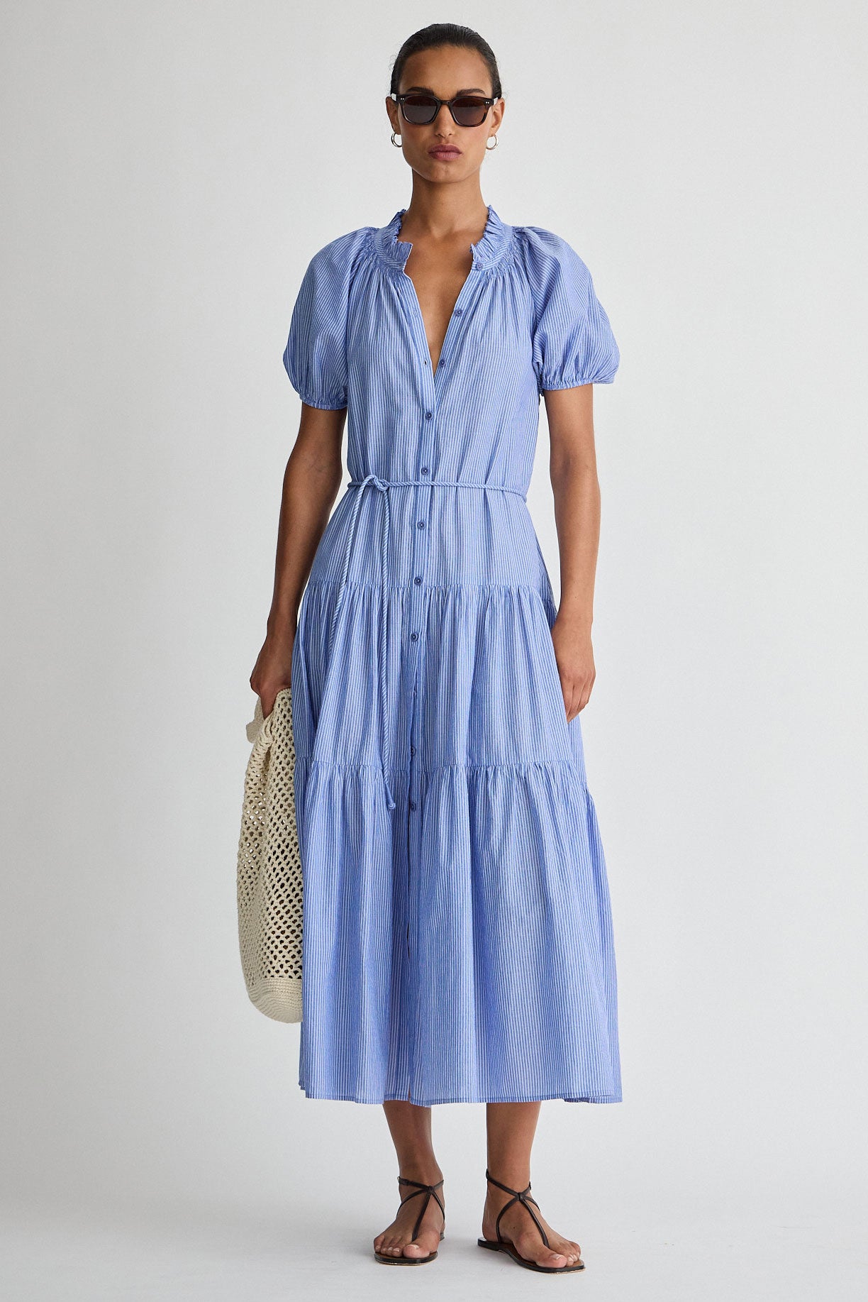 MICROSTRIPE BLUE & CREAM