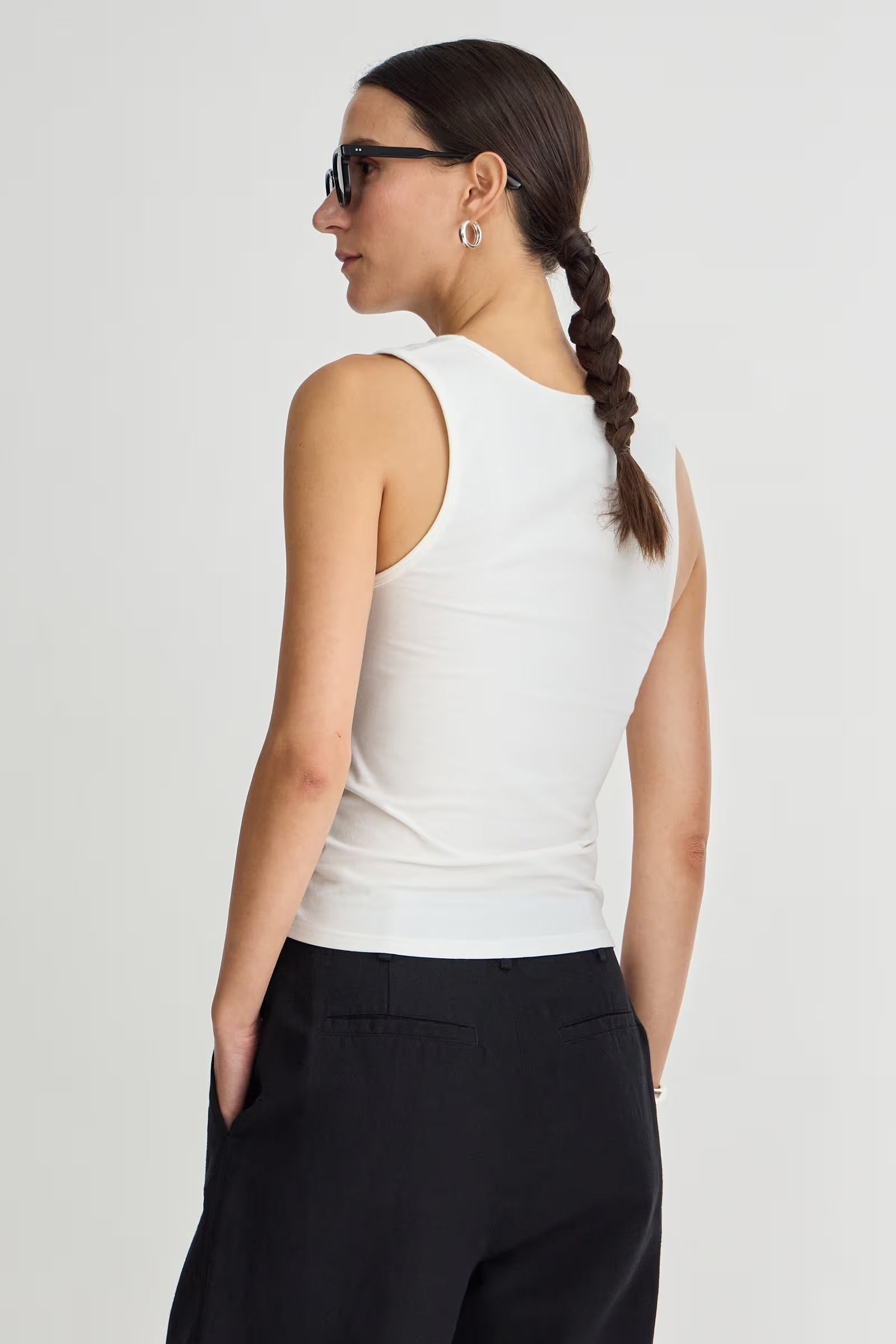 Uri Low-Cut Tank - Cream