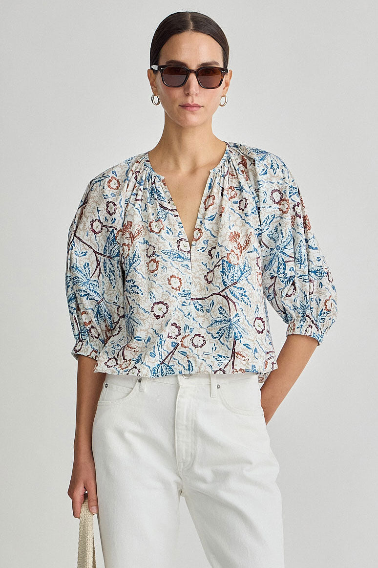 NELE LANTERN SLEEVE TOP
