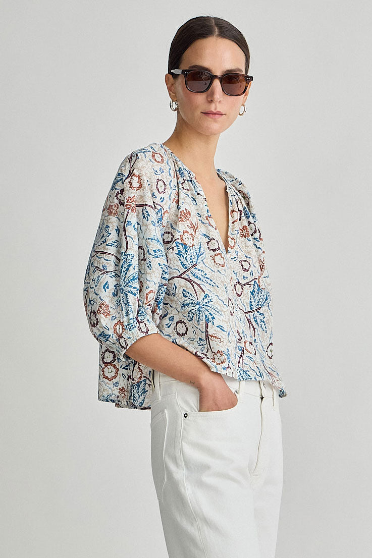 NELE LANTERN SLEEVE TOP