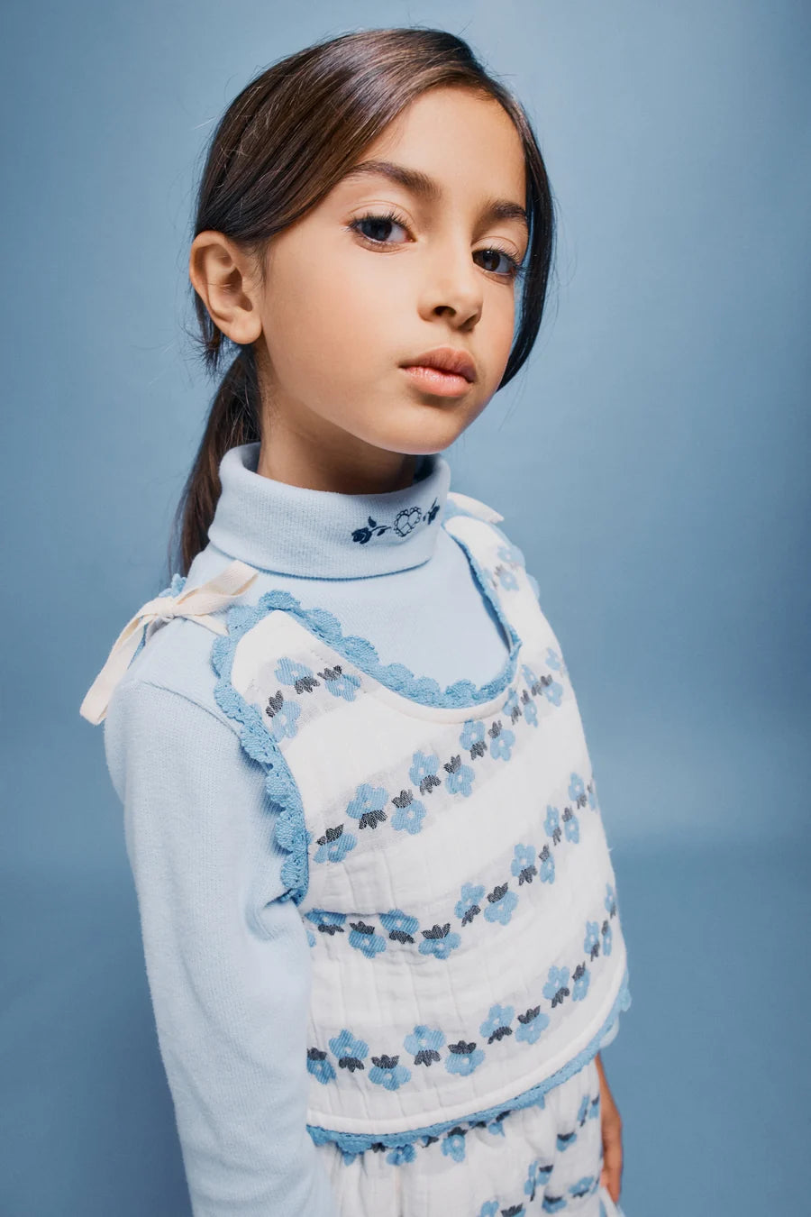 Scilla Vest - Flower Stripe
