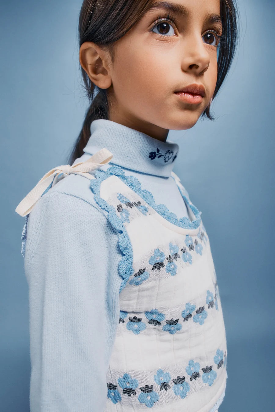 Scilla Vest - Flower Stripe