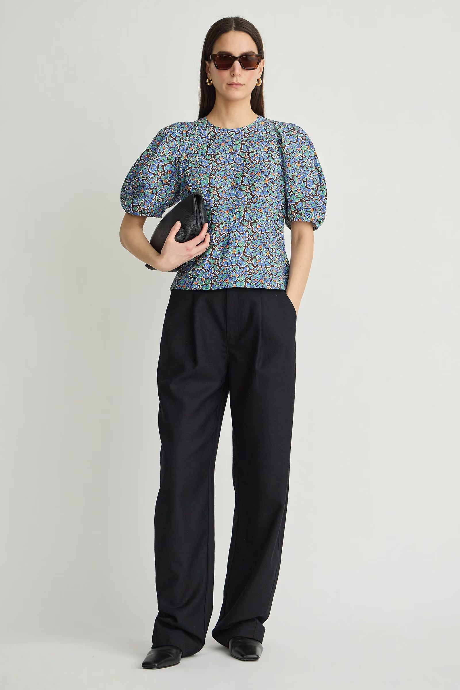 Lino Top - Cottage Floral