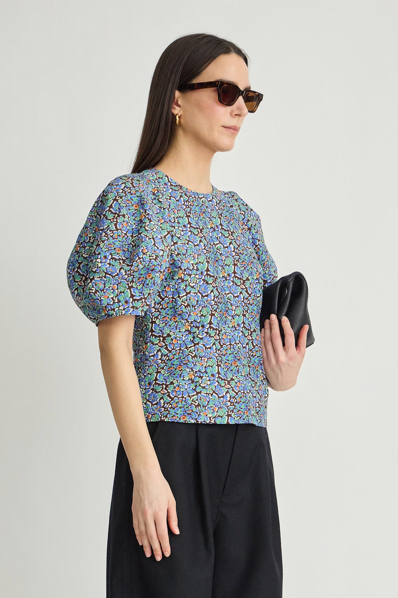 Lino Top - Cottage Floral