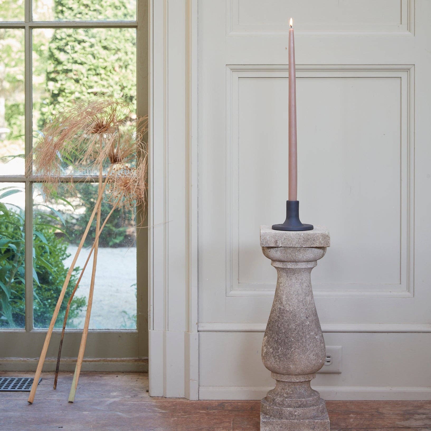 The Floral Society - 18" Original Dipped Taper Candles: Rose
