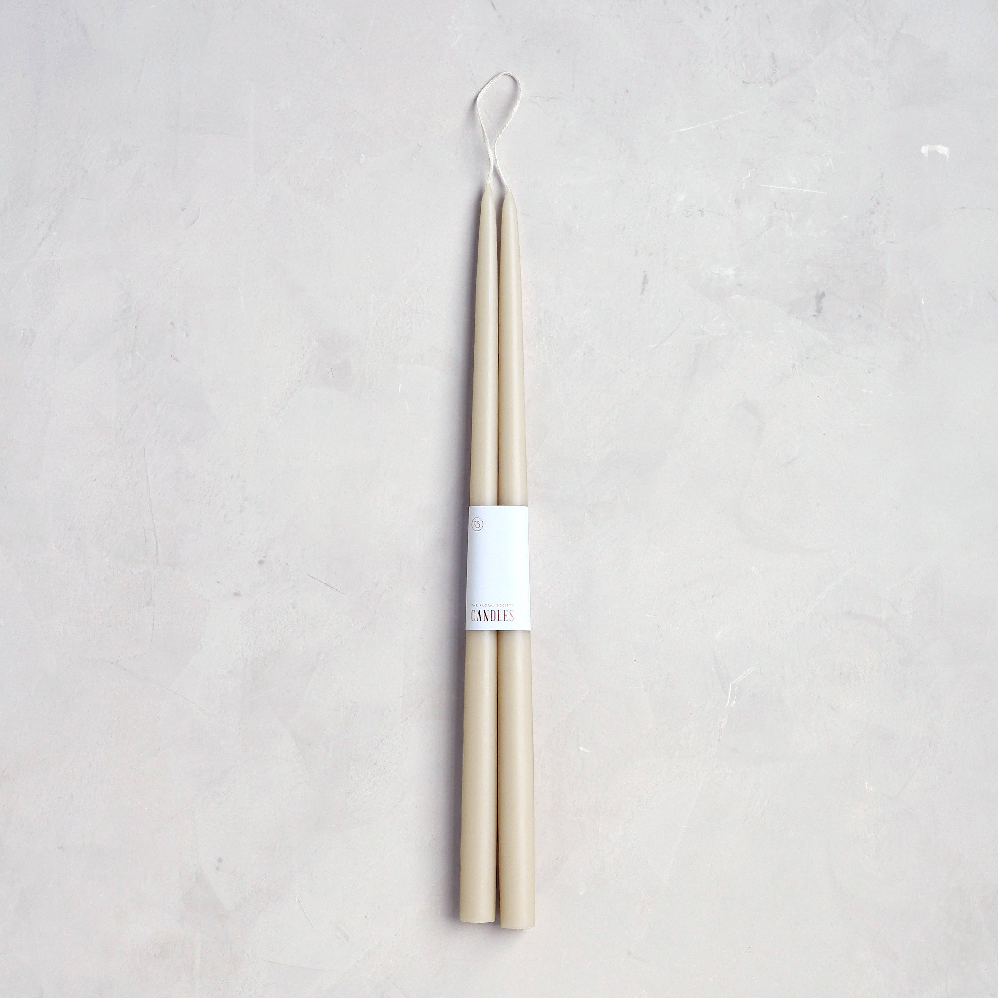 The Floral Society - 18" Original Dipped Taper Candles: Miel