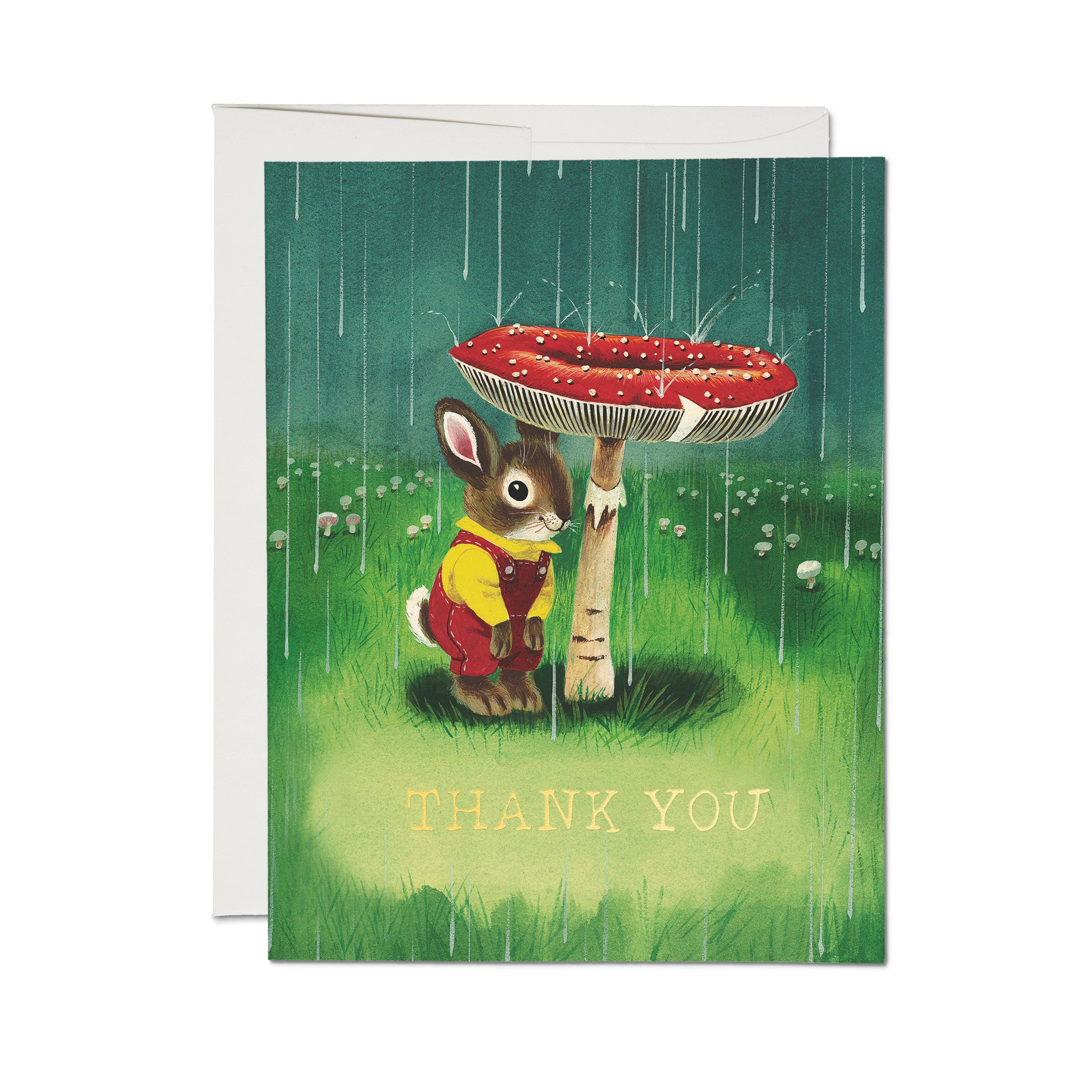 Richard Scarry Bunny and Mushroom Card