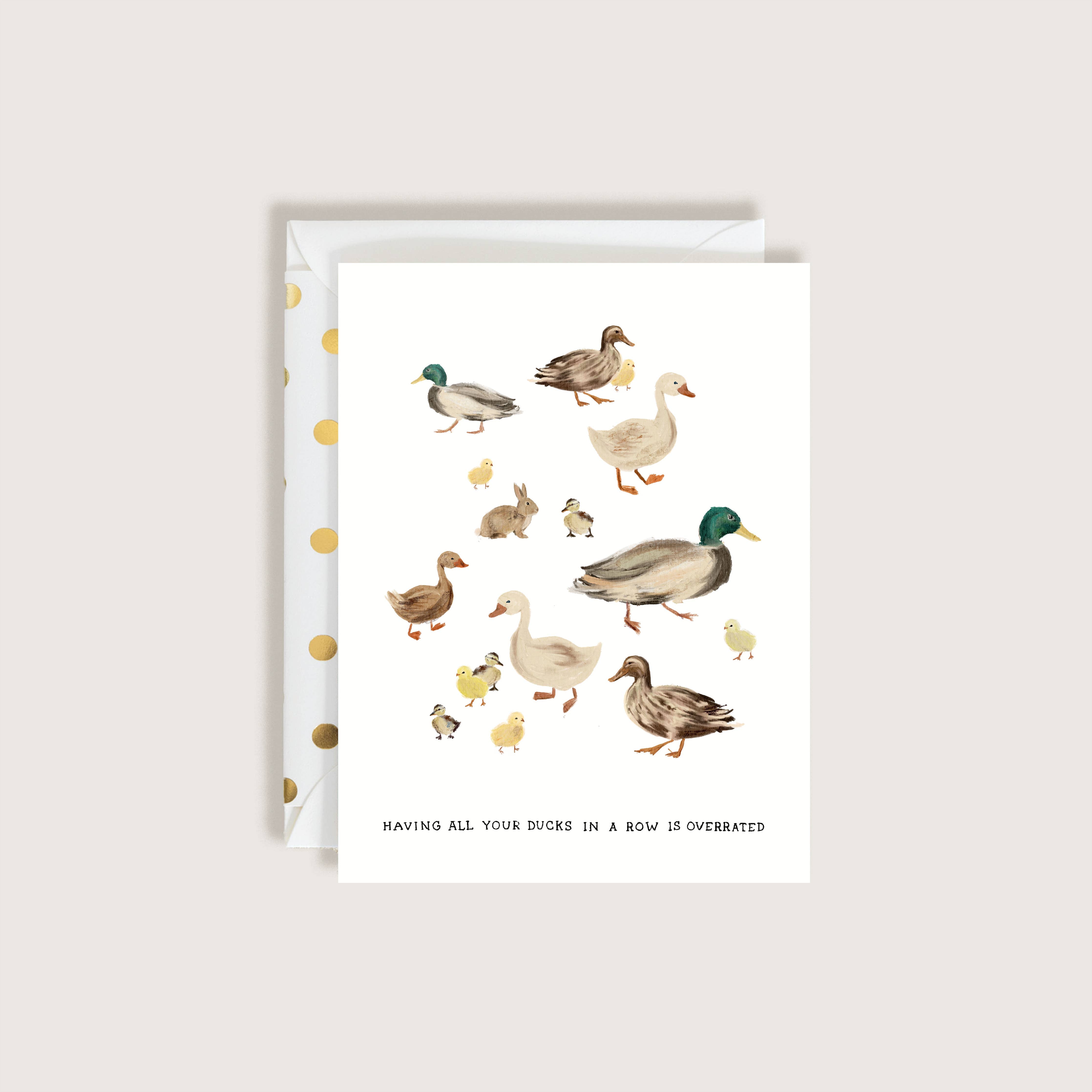 The First Snow - Having All Your Ducks In A Row Is Overrated Greeting Card