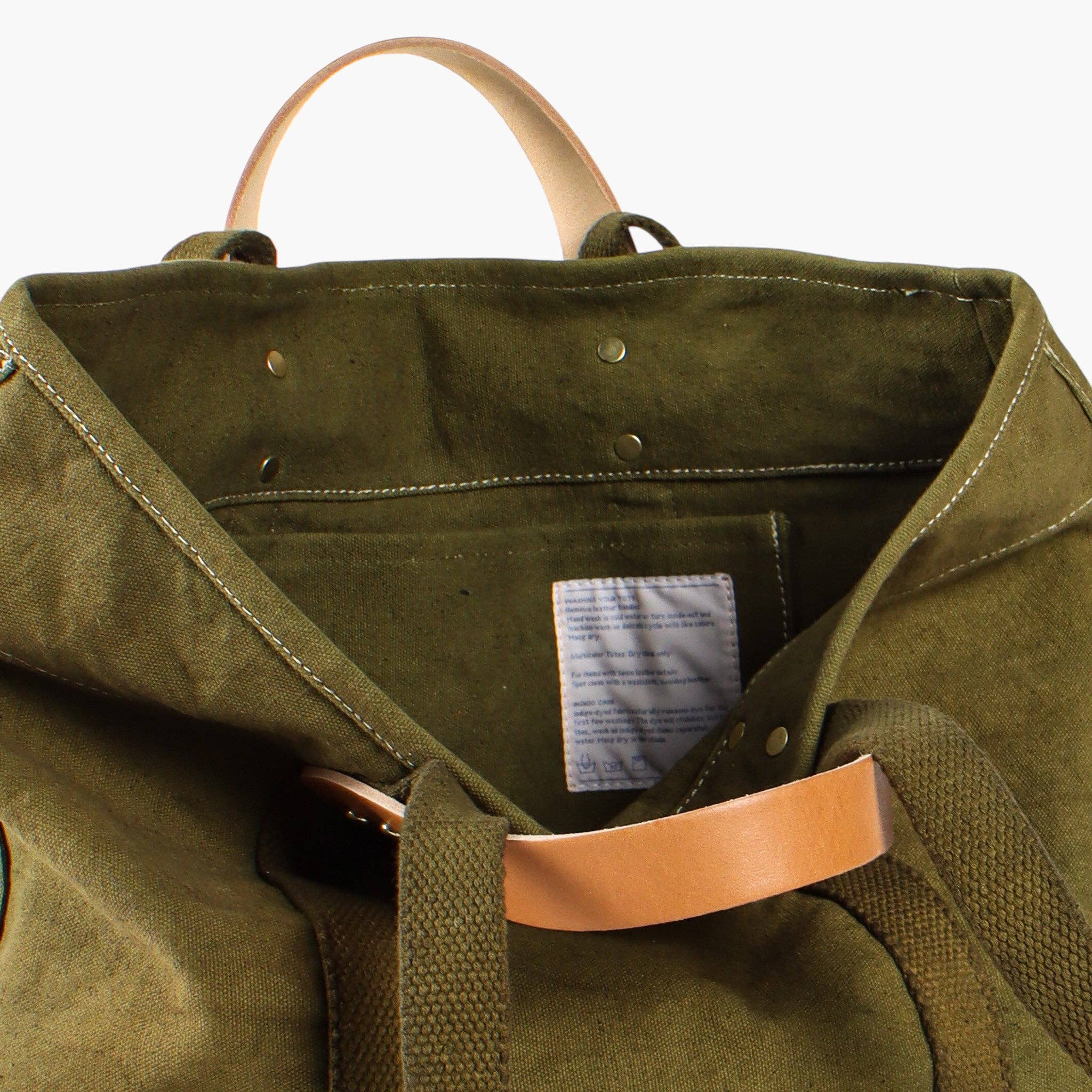 IMMODEST COTTON - Small East West Tote | Olive