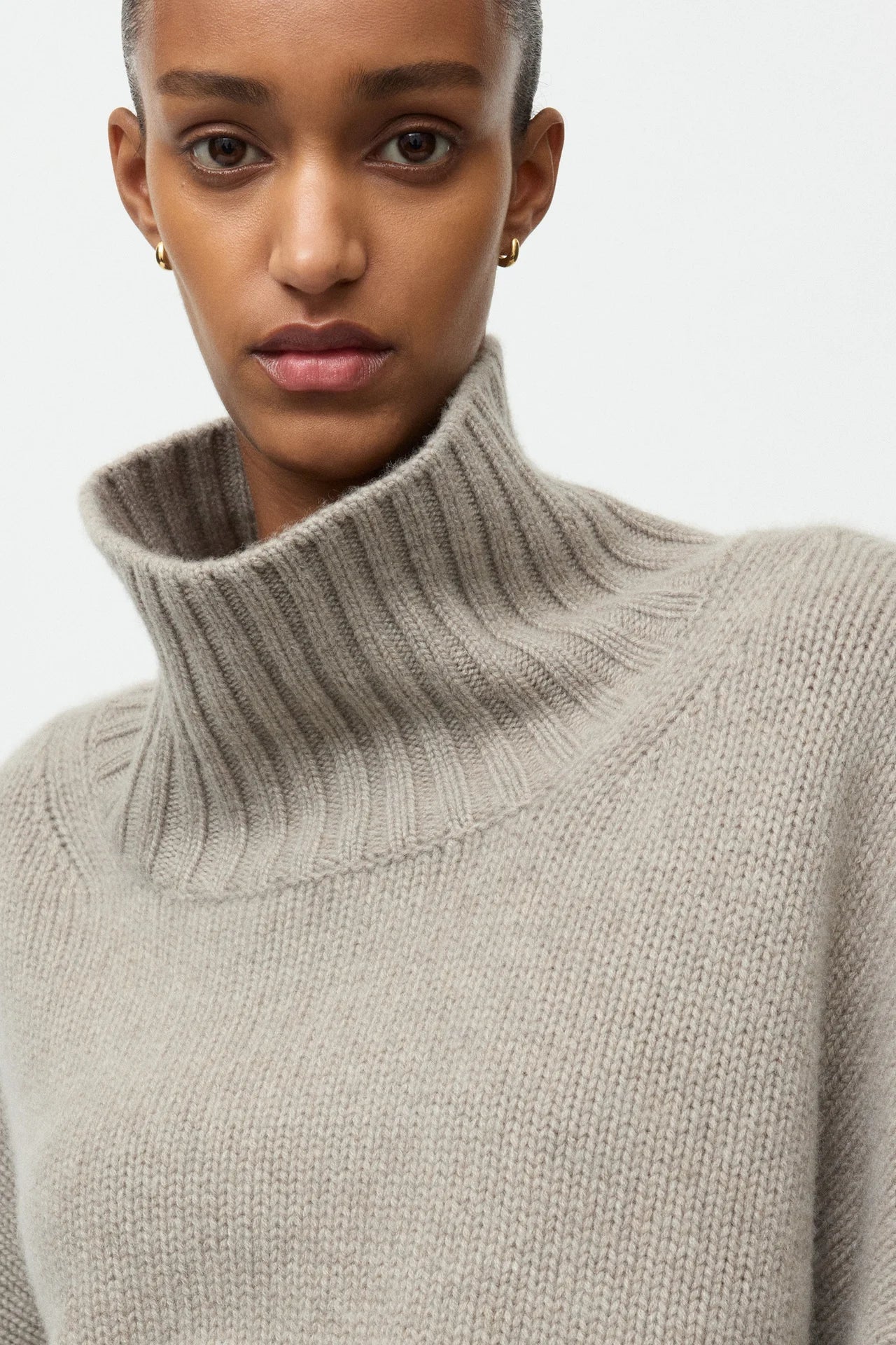 Girlfriend Turtleneck - Greige