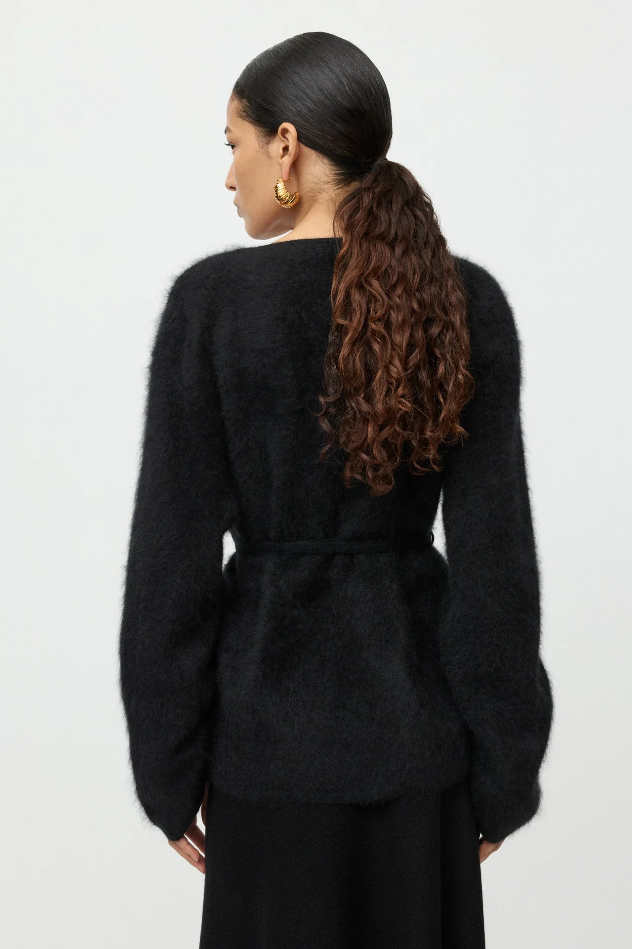 Brushed Cardigan - Black