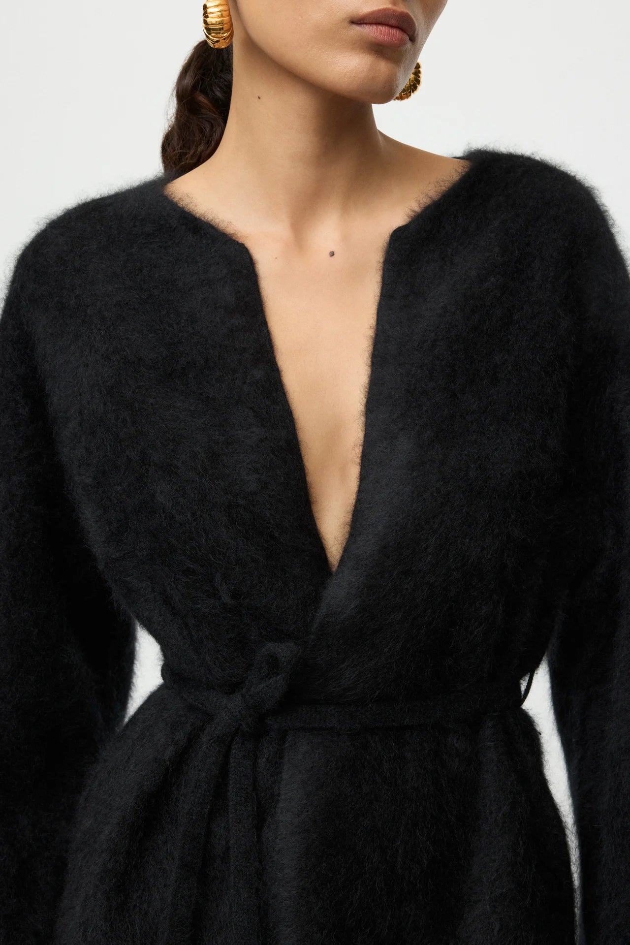 Brushed Cardigan - Black