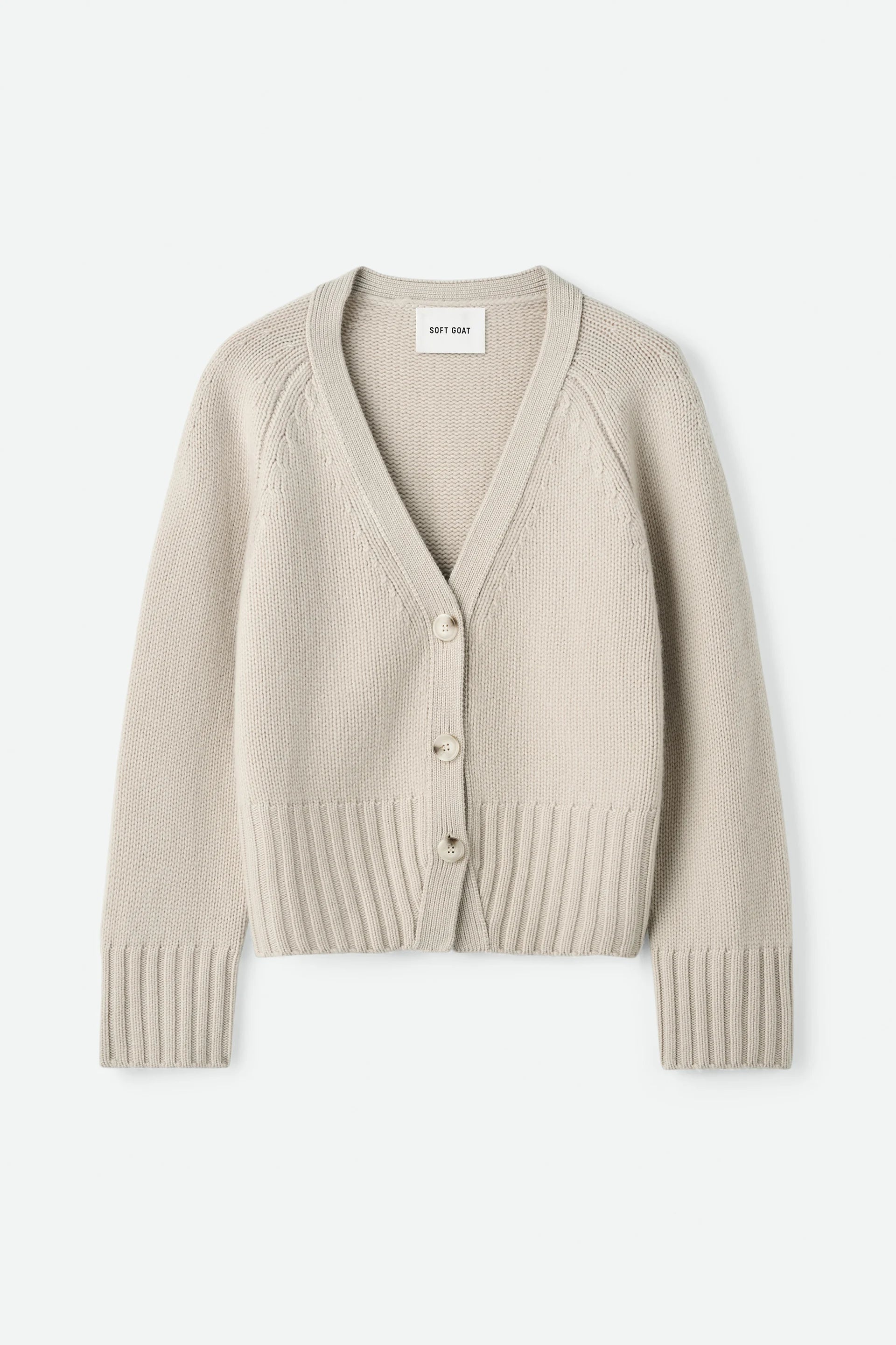 V-Neck Cardigan - Chalk