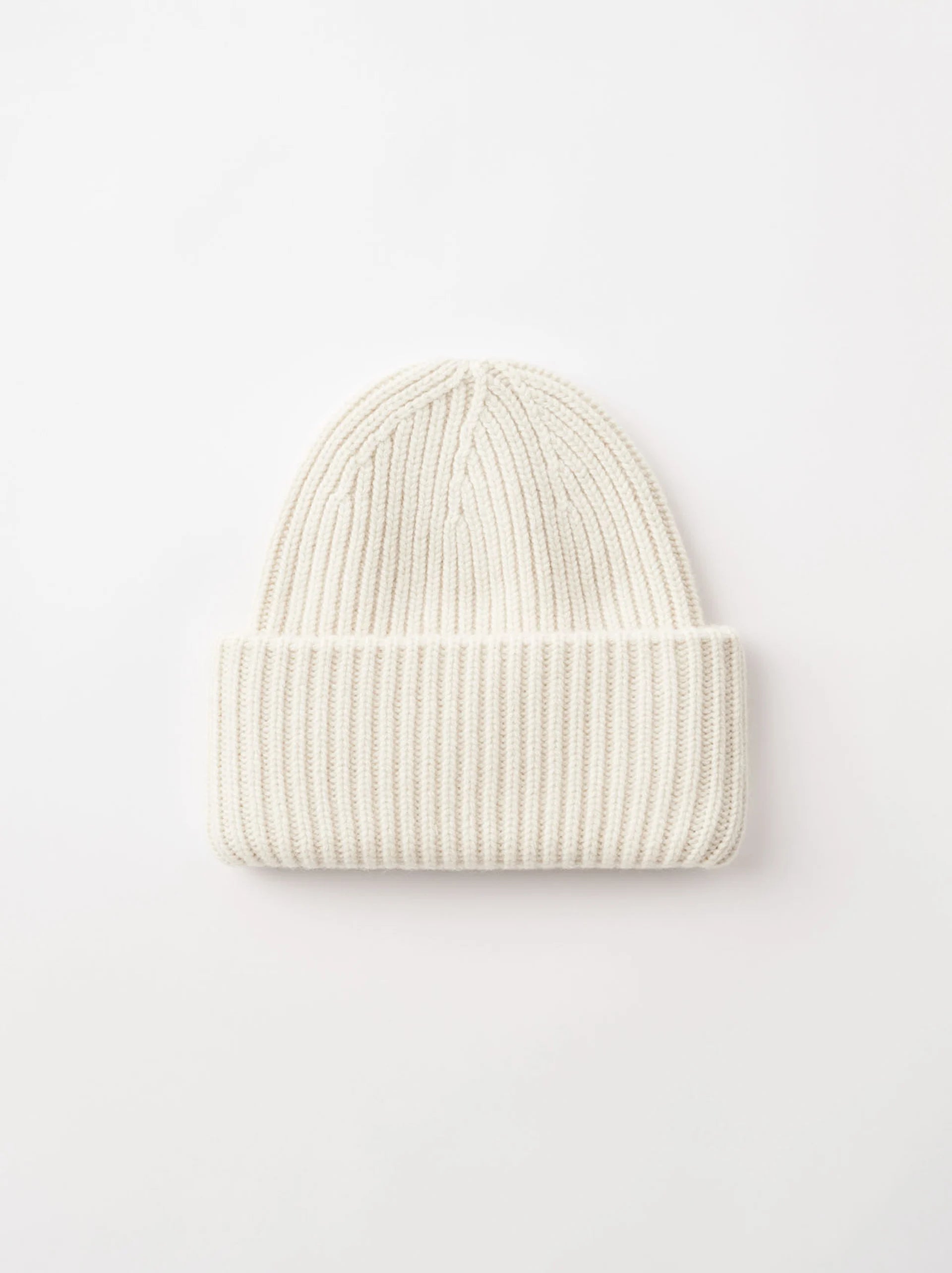 Ribbed Beanie - Feather White