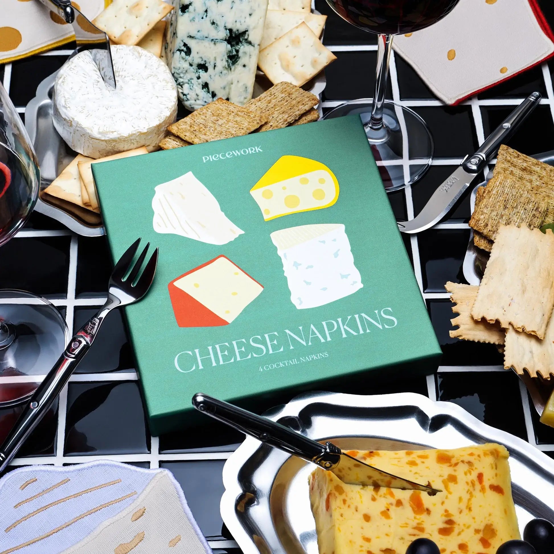 Piecework Puzzles - ✨NEW✨Cheese Cocktail Napkins - Set of 4